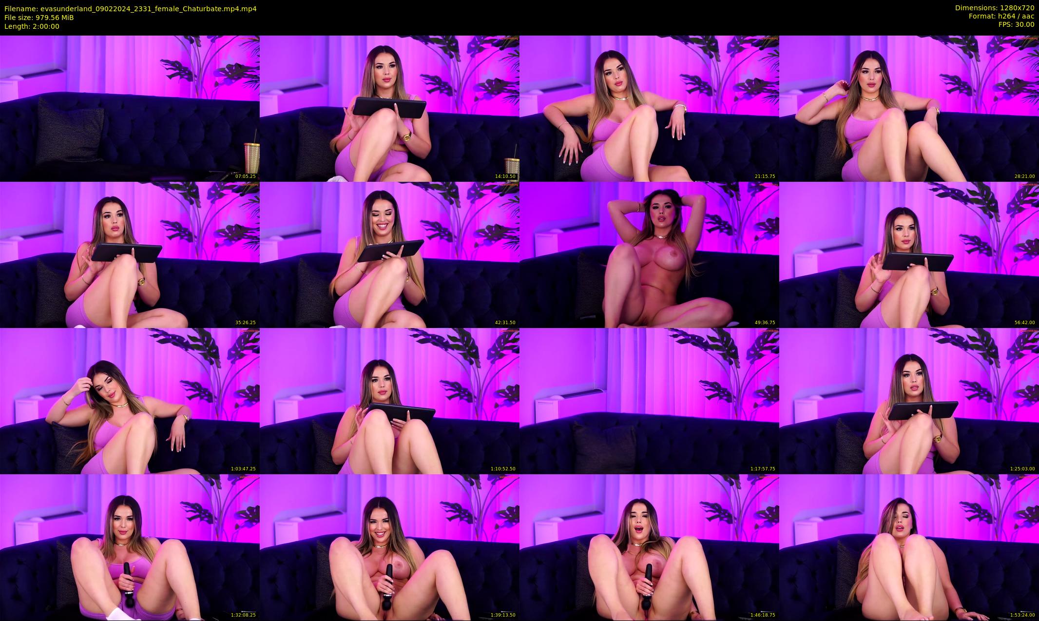 evasunderland — 120 minute Chaturbate female cam show recording, 720p, Feb 9, 2024