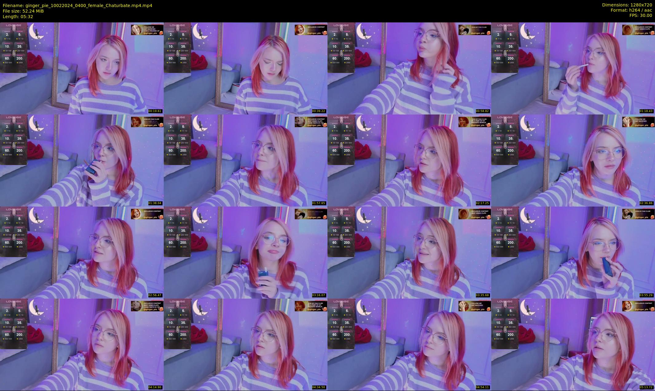 ginger_pie — 6 minute Chaturbate female cam show recording, 720p, Feb 10, 2024