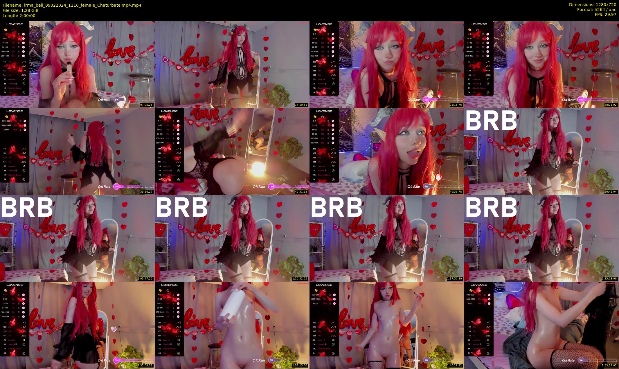 irma_bell — 120 minute Chaturbate female cam show recording, 720p, Feb 9, 2024