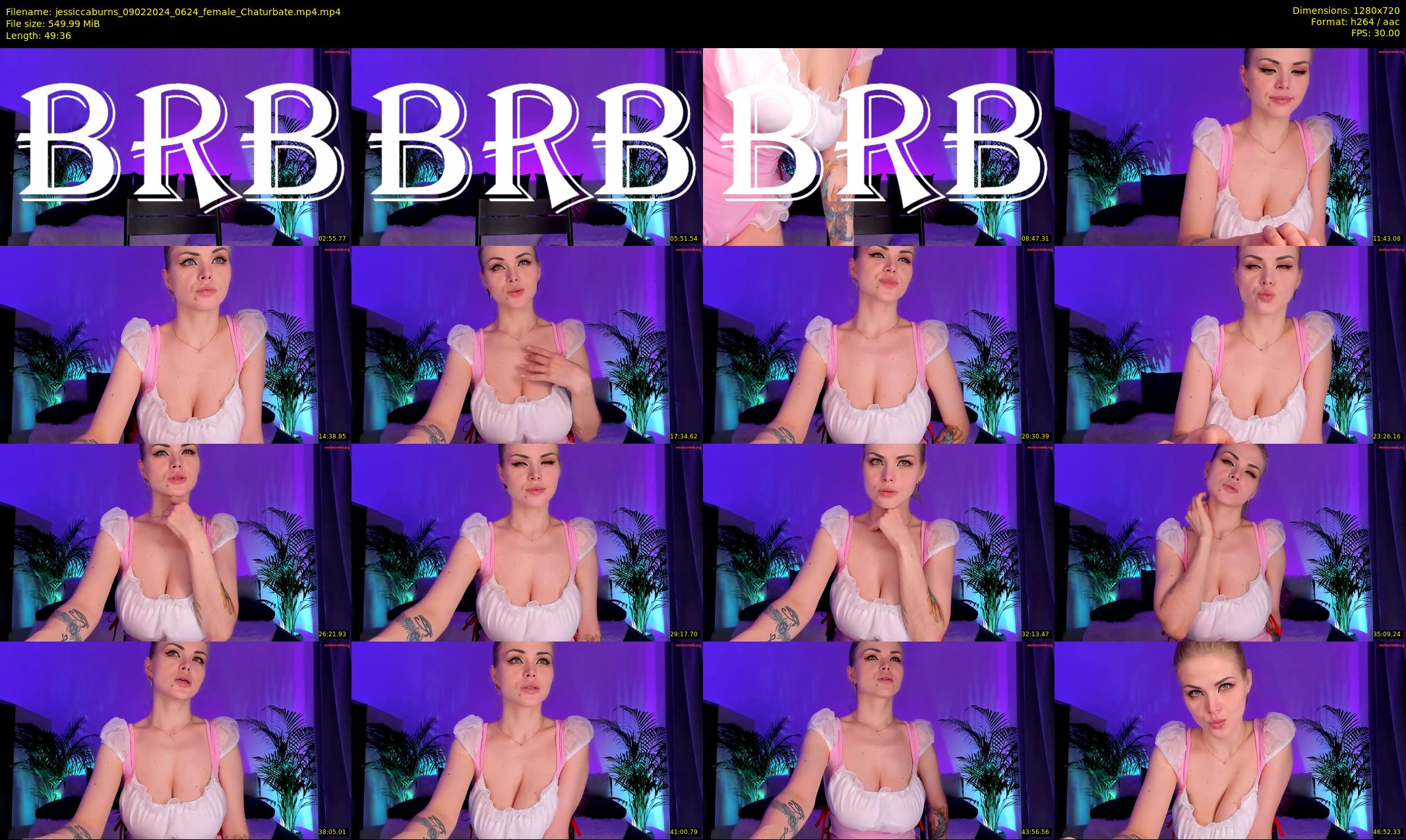 jessiccaburns — 50 minute Chaturbate female cam show recording, 720p, Feb 9, 2024