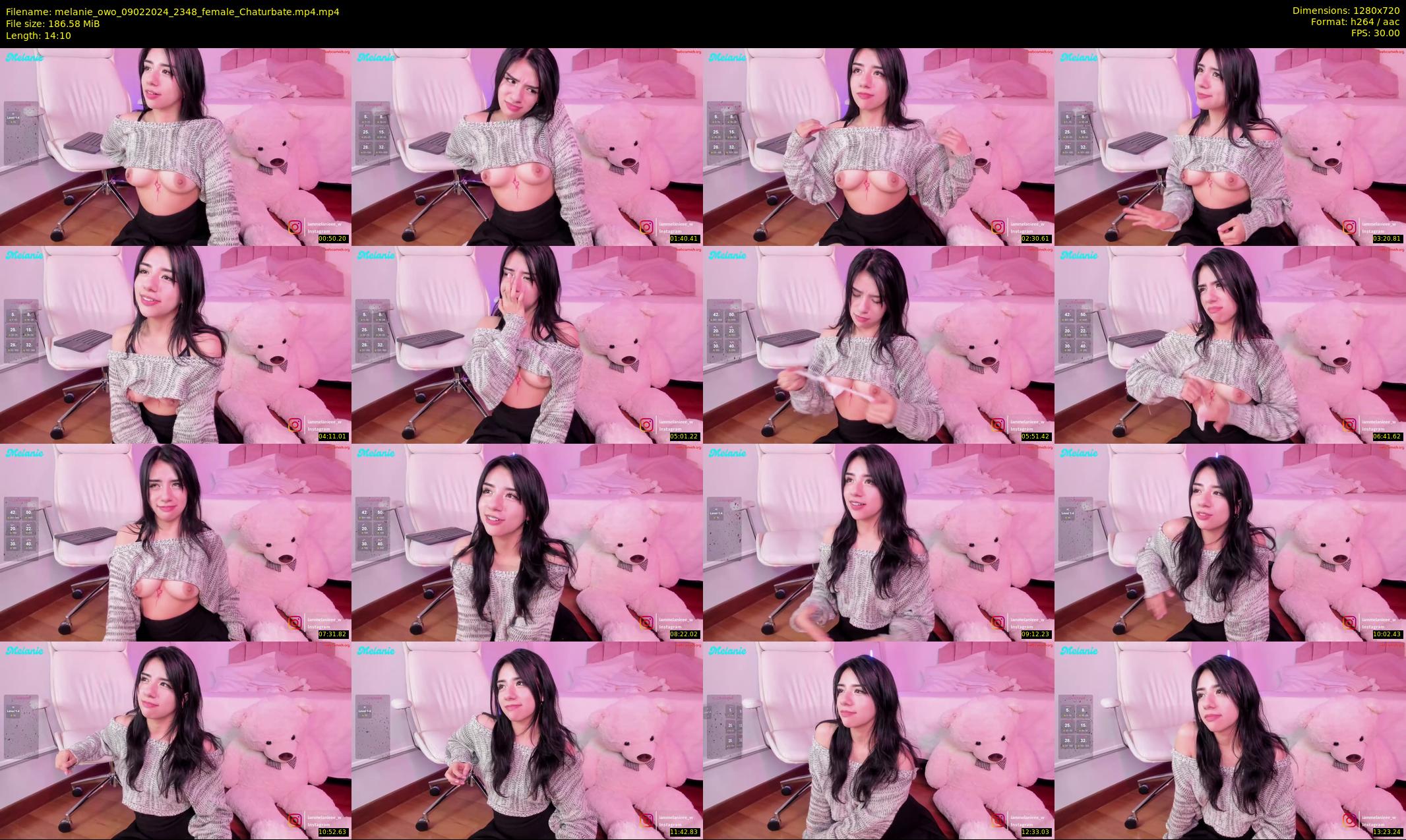 melanie_owo — 15 minute Chaturbate female cam show recording, 720p, Feb 9, 2024
