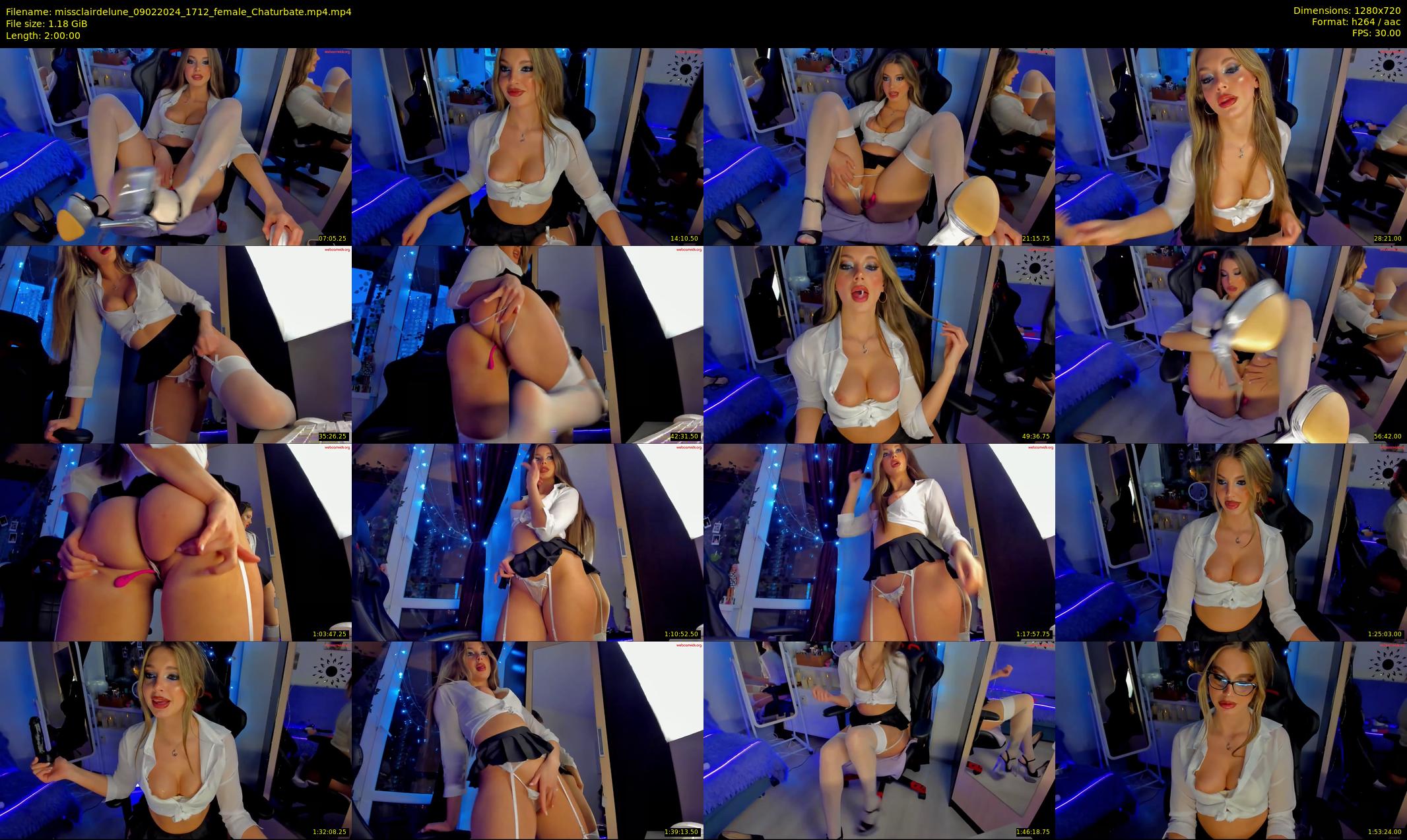 missclairdelune — 120 minute Chaturbate female cam show recording, 720p, Feb 9, 2024