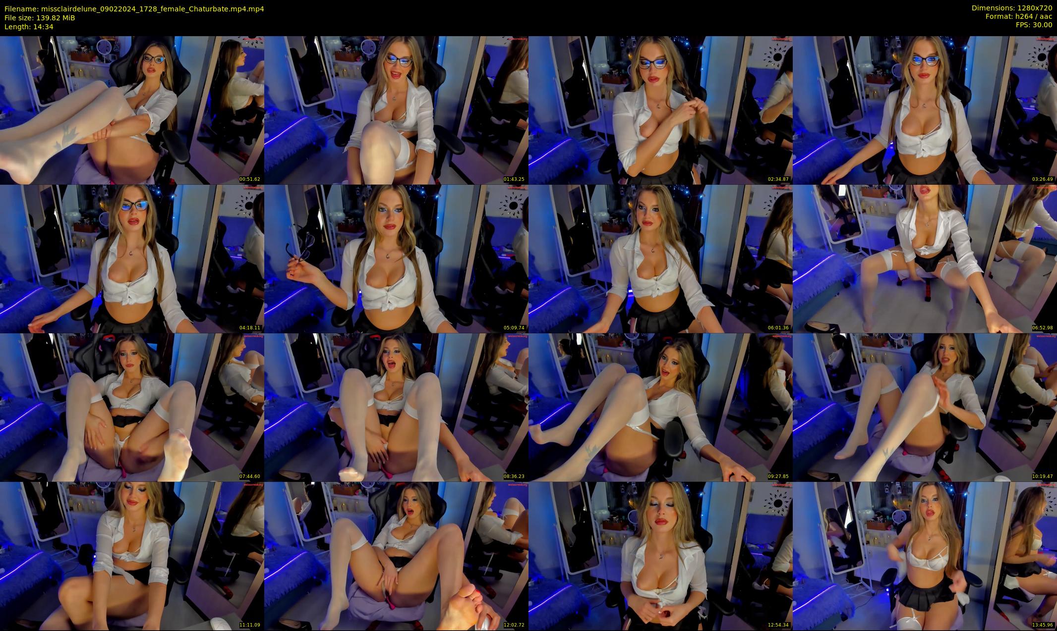 missclairdelune — 15 minute Chaturbate female cam show recording, 720p, Feb 9, 2024