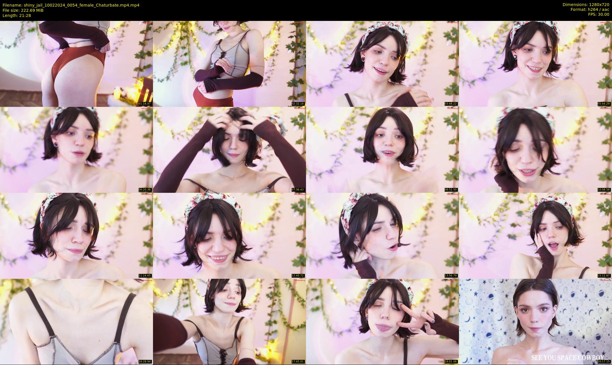 shiny_jail — 22 minute Chaturbate female cam show recording, 720p, Feb 10, 2024