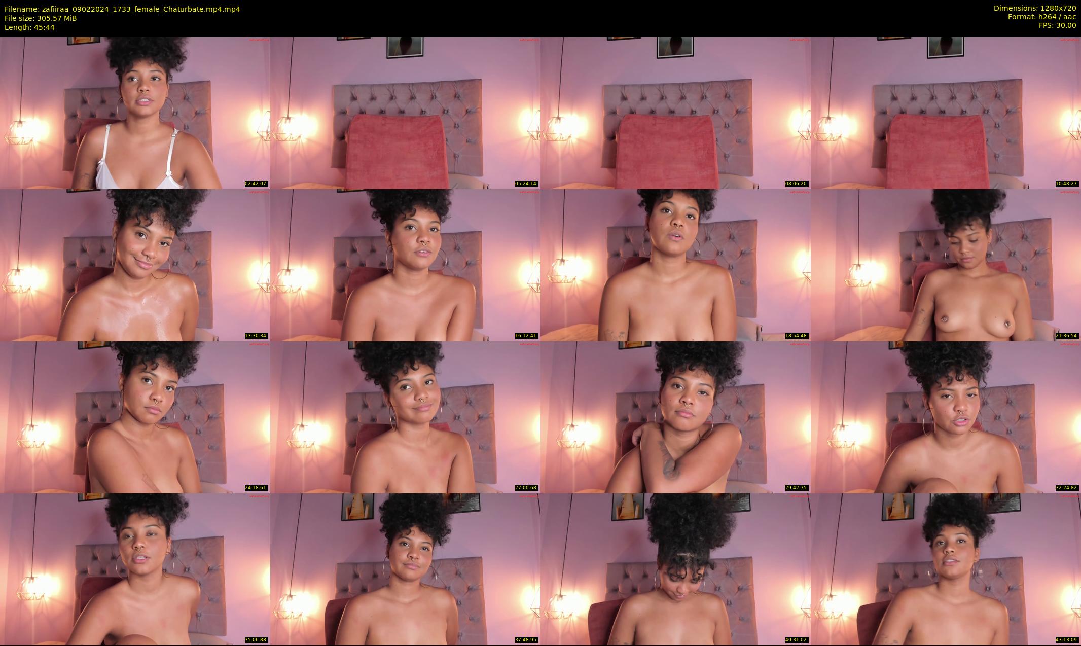 zafiiraa — 46 minute Chaturbate female cam show recording, 720p, Feb 9, 2024