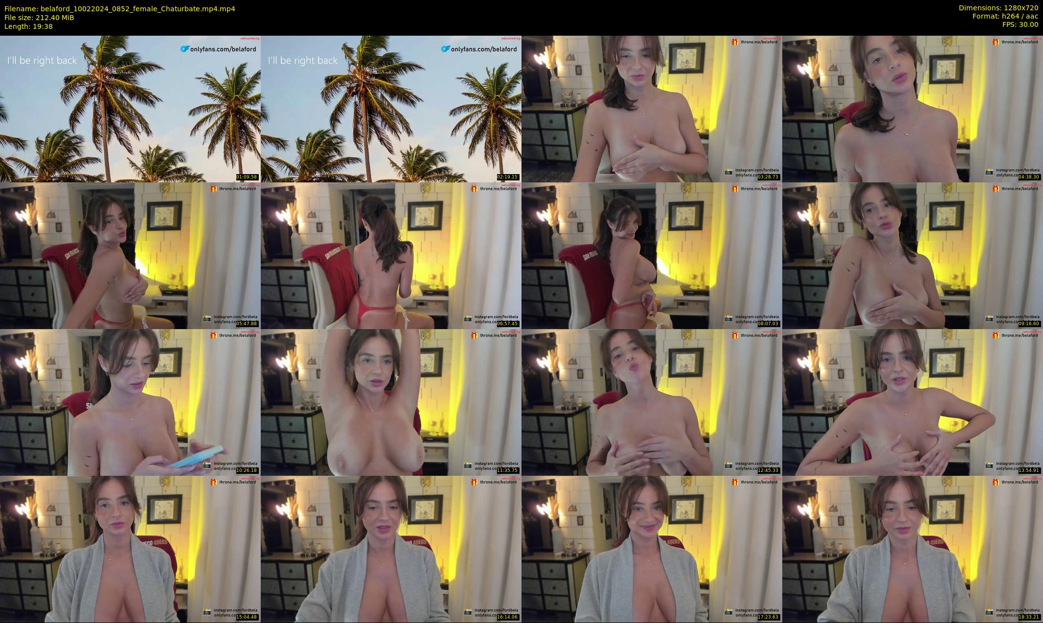 belaford — 20 minute Chaturbate female cam show recording, 720p, Feb 10, 2024