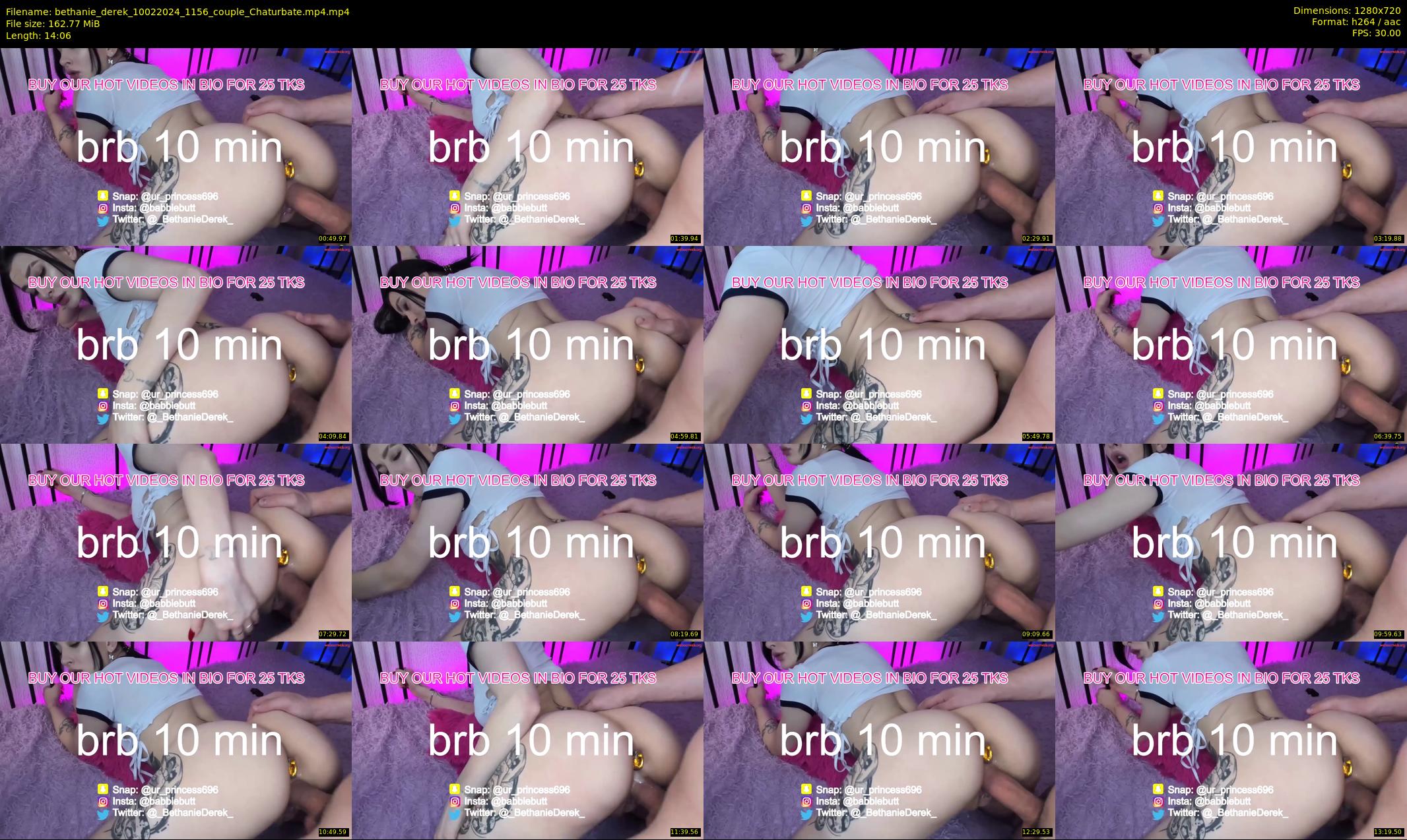 bethanie_derek — 15 minute Chaturbate couple cam show recording, 720p, Feb 10, 2024
