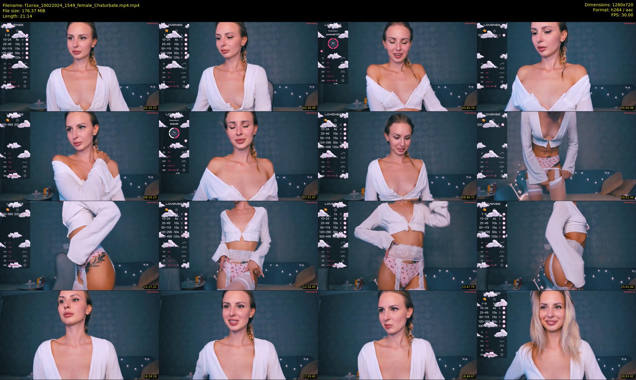 f1oraa — 22 minute Chaturbate female cam show recording, 720p, Feb 10, 2024