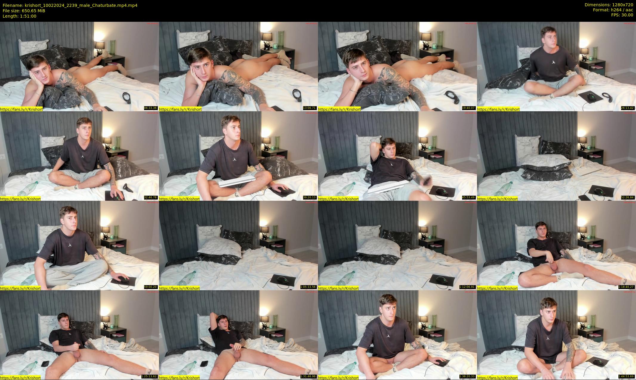 krishort — 111 minute Chaturbate male cam show recording, 720p, Feb 10, 2024