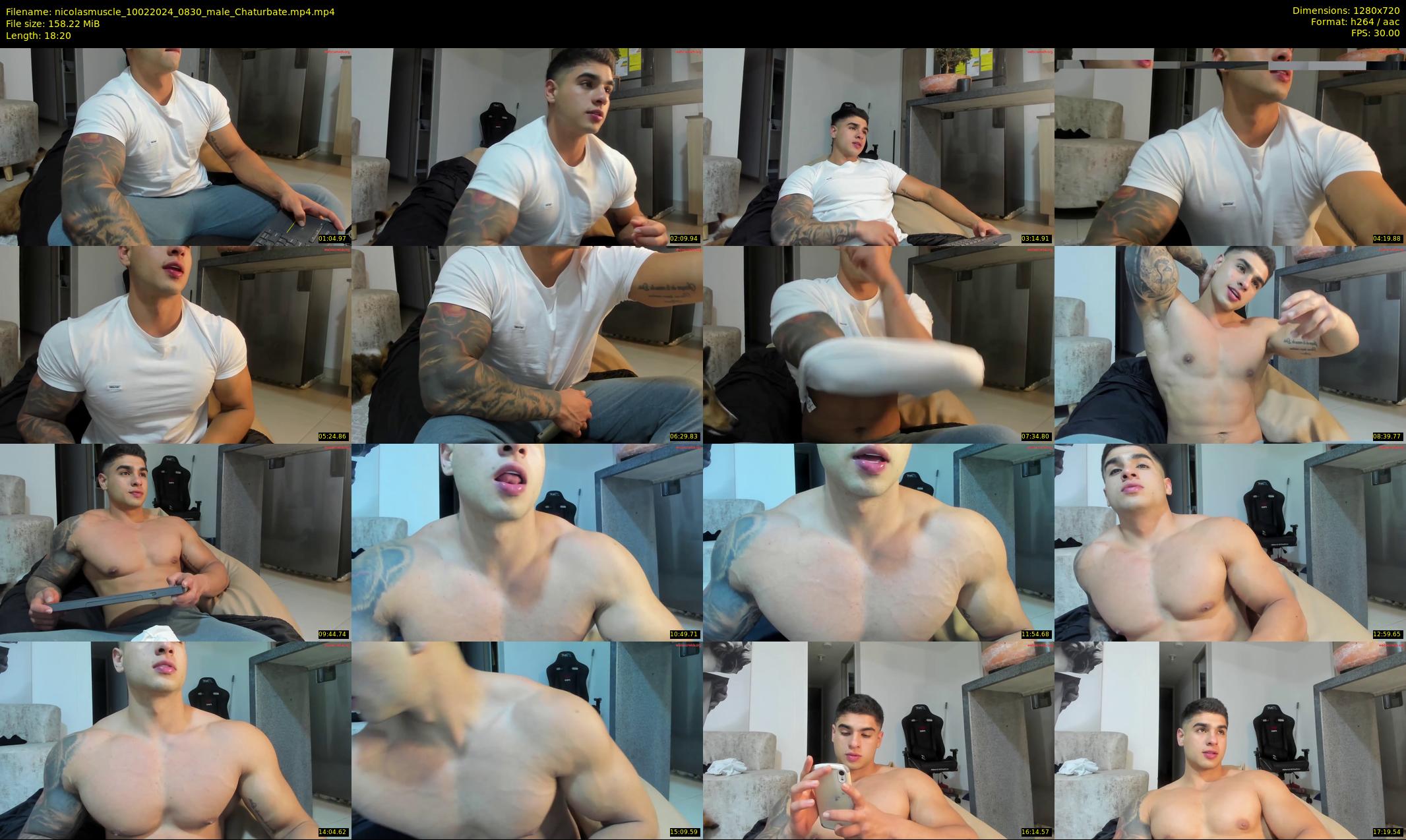 nicolasmuscle — 19 minute Chaturbate male cam show recording, 720p, Feb 10, 2024