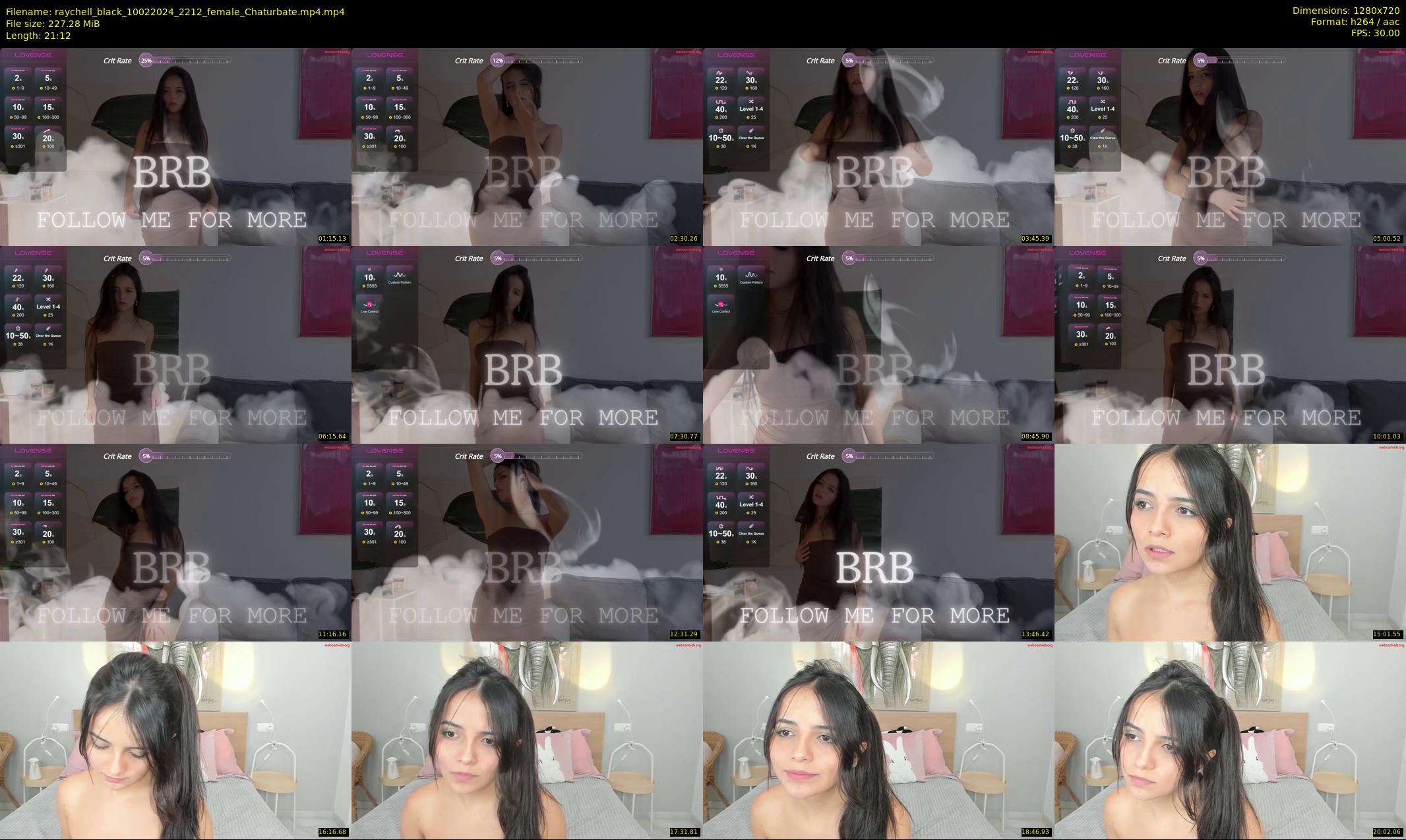 raychell_black — 22 minute Chaturbate female cam show recording, 720p, Feb 10, 2024