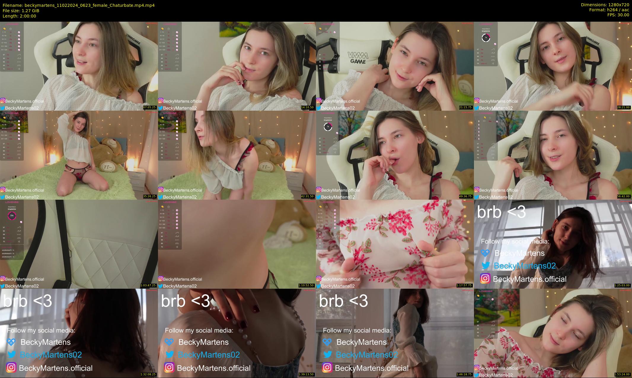 beckymartens — 120 minute Chaturbate female cam show recording, 720p, Feb 11, 2024