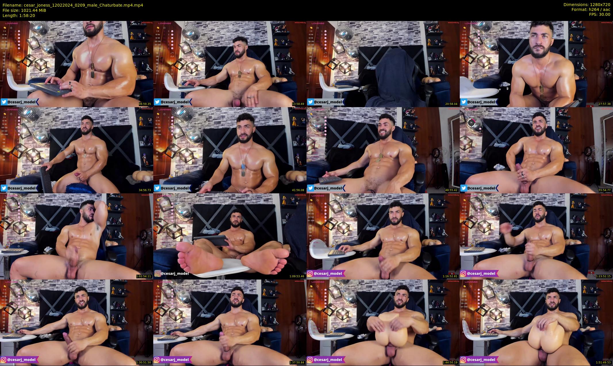 cesar_joness — 119 minute Chaturbate male cam show recording, 720p, Feb 12, 2024