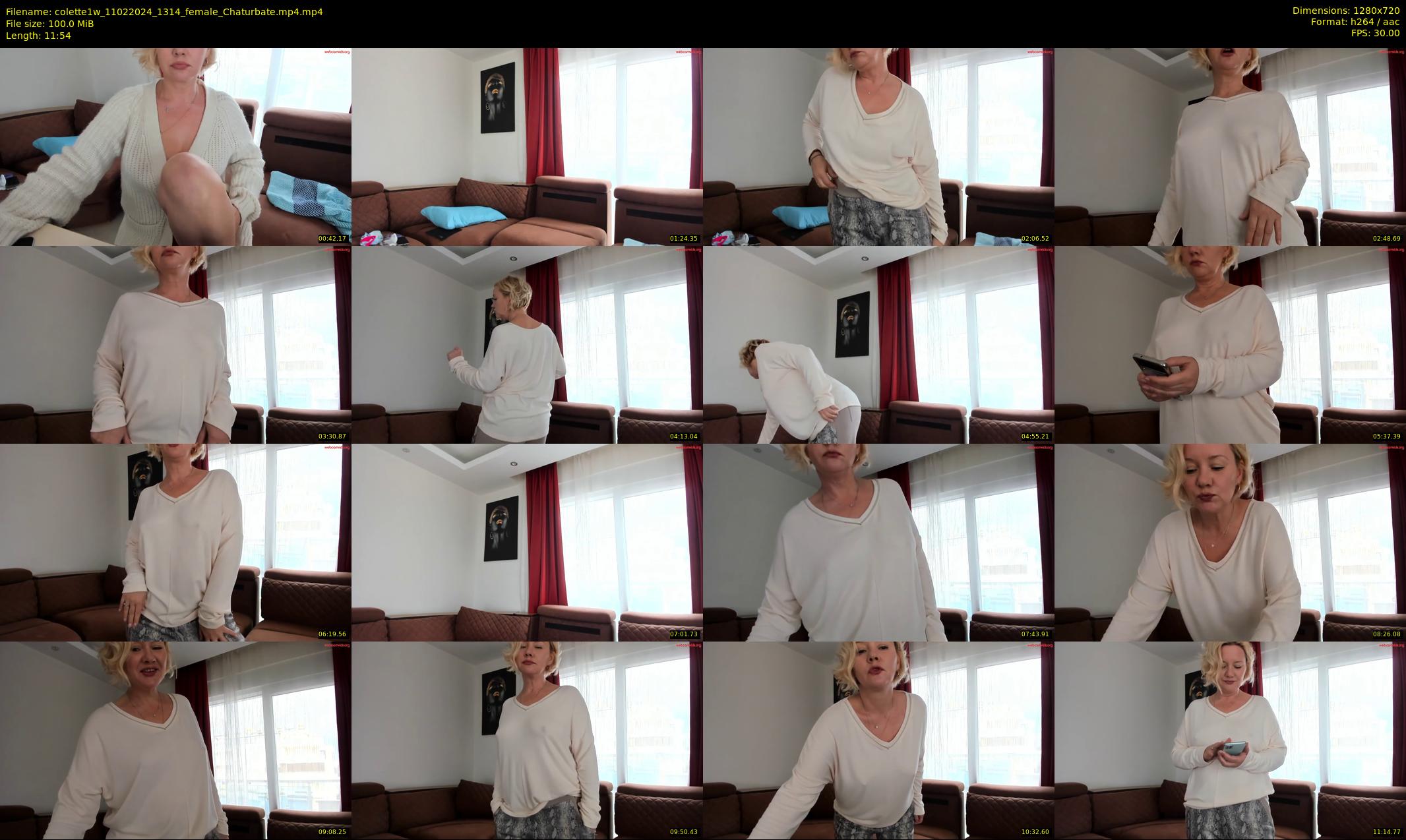 colette1w — 12 minute Chaturbate female cam show recording, 720p, Feb 11, 2024