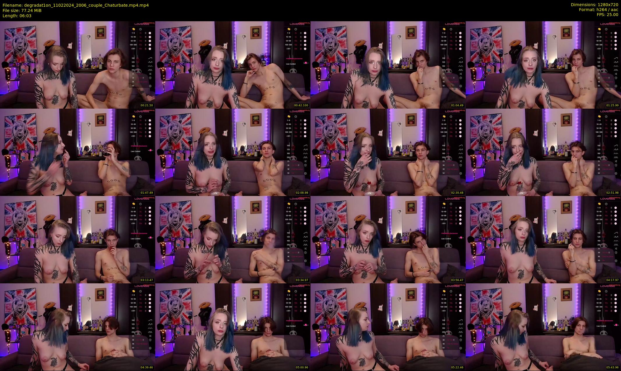 degradat1on — 7 minute Chaturbate couple cam show recording, 720p, Feb 11, 2024