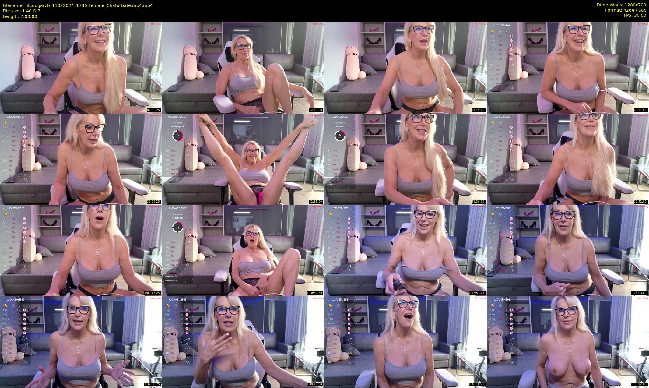 fitcougarcb — 120 minute Chaturbate female cam show recording, 720p, Feb 11, 2024