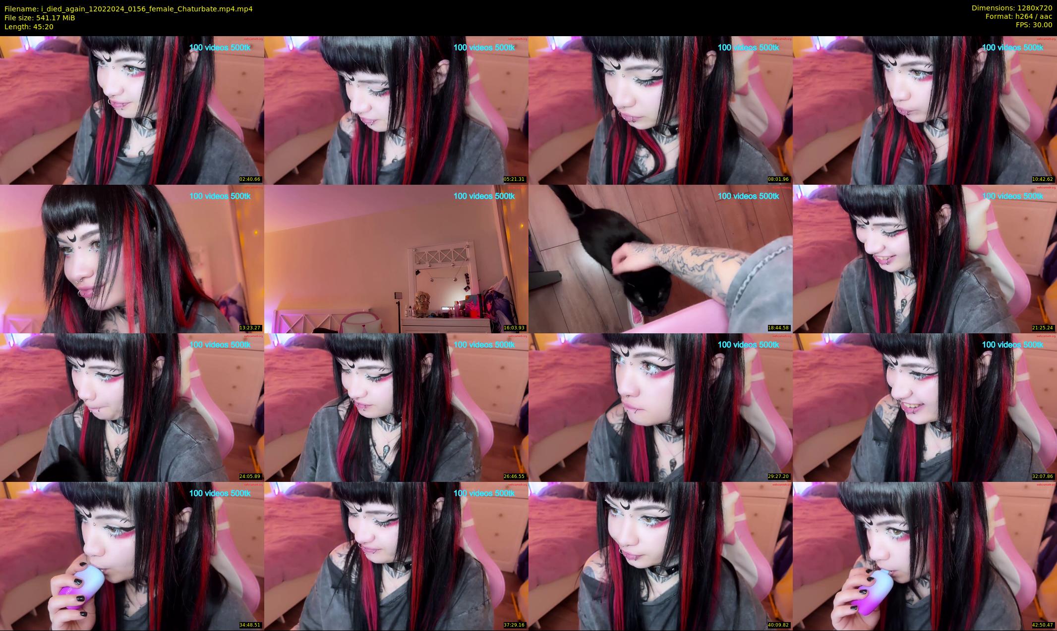 i_died_again — 46 minute Chaturbate female cam show recording, 720p, Feb 12, 2024