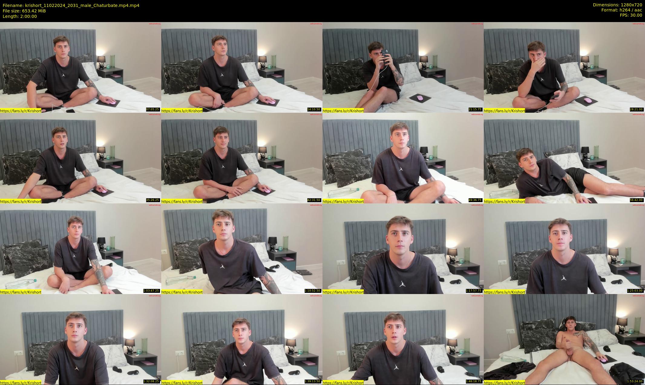 krishort — 120 minute Chaturbate male cam show recording, 720p, Feb 11, 2024