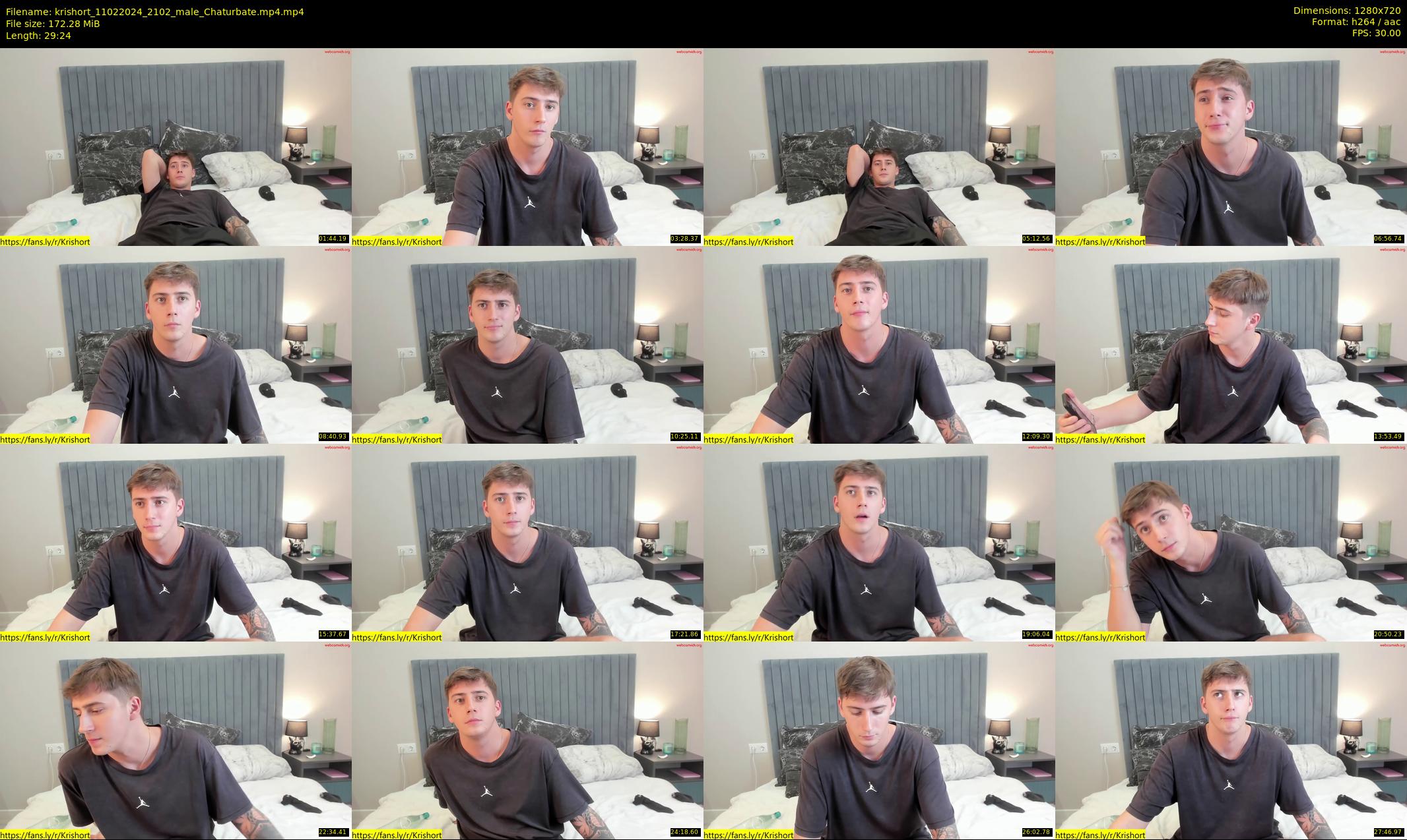 krishort — 30 minute Chaturbate male cam show recording, 720p, Feb 11, 2024