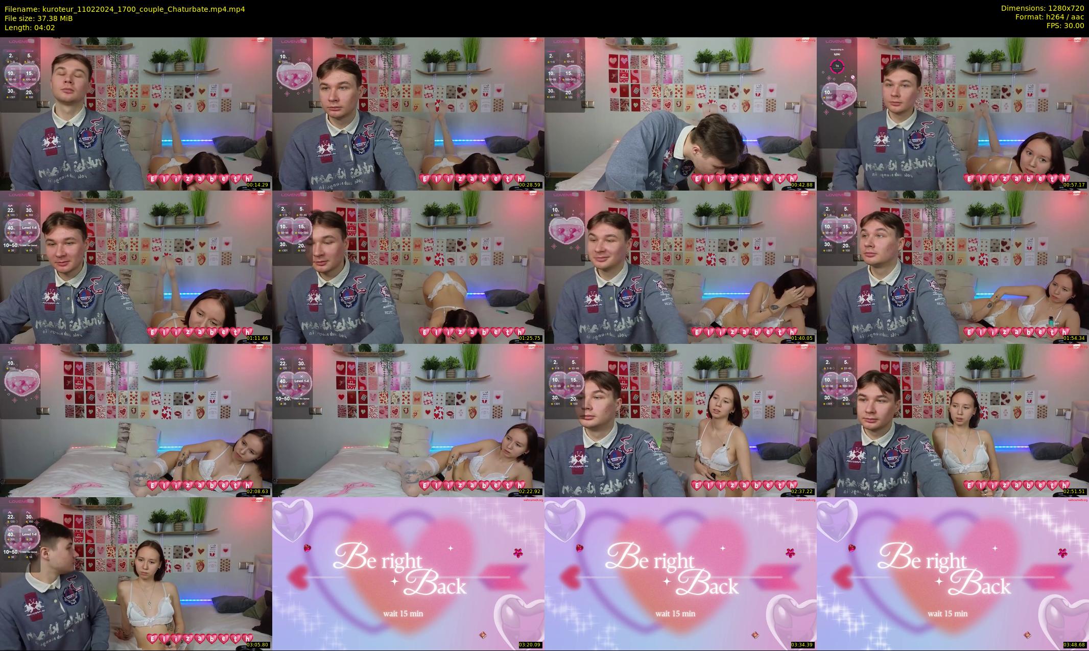 kuroteur — 5 minute Chaturbate couple cam show recording, 720p, Feb 11, 2024