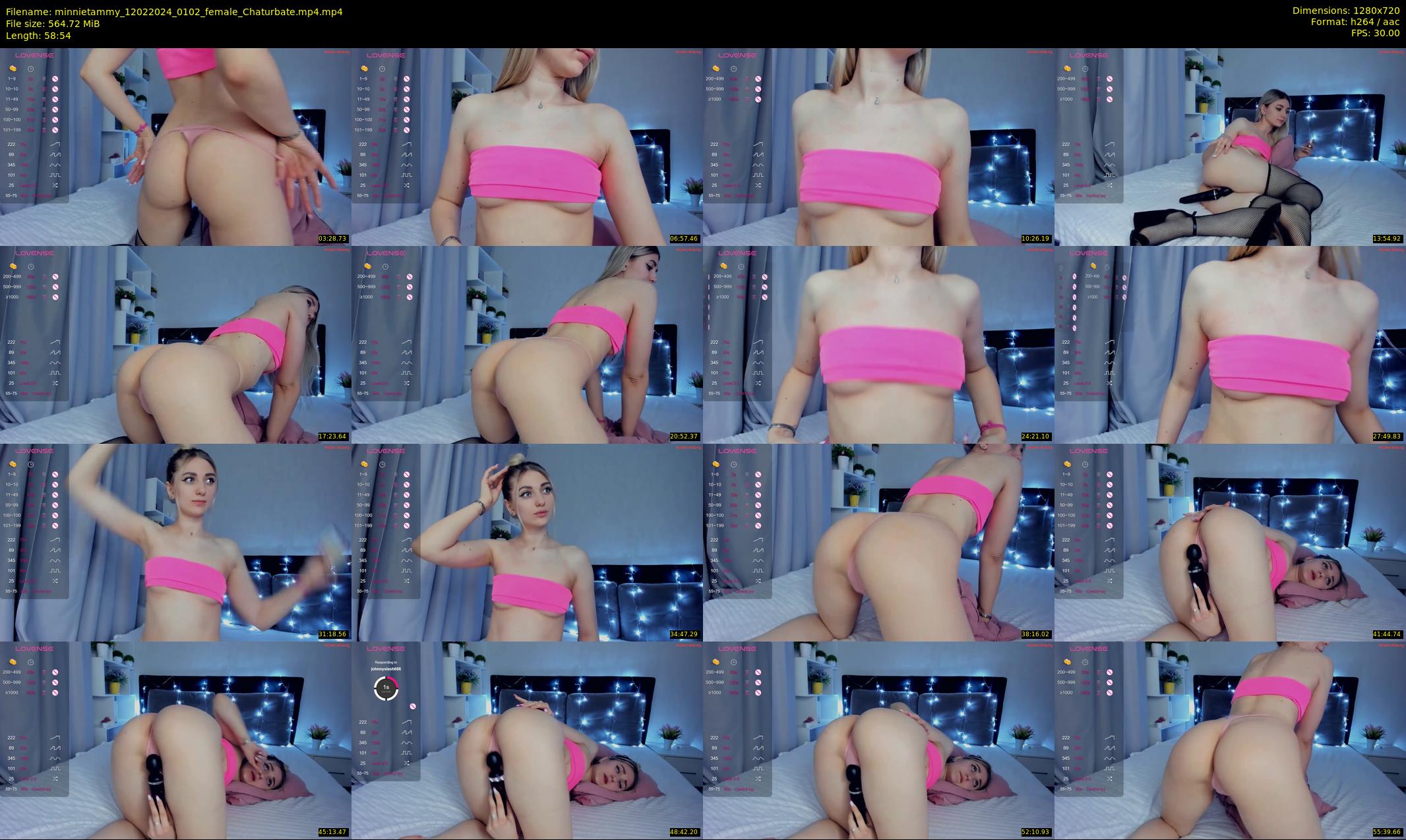 minnietammy — 59 minute Chaturbate female cam show recording, 720p, Feb 12, 2024