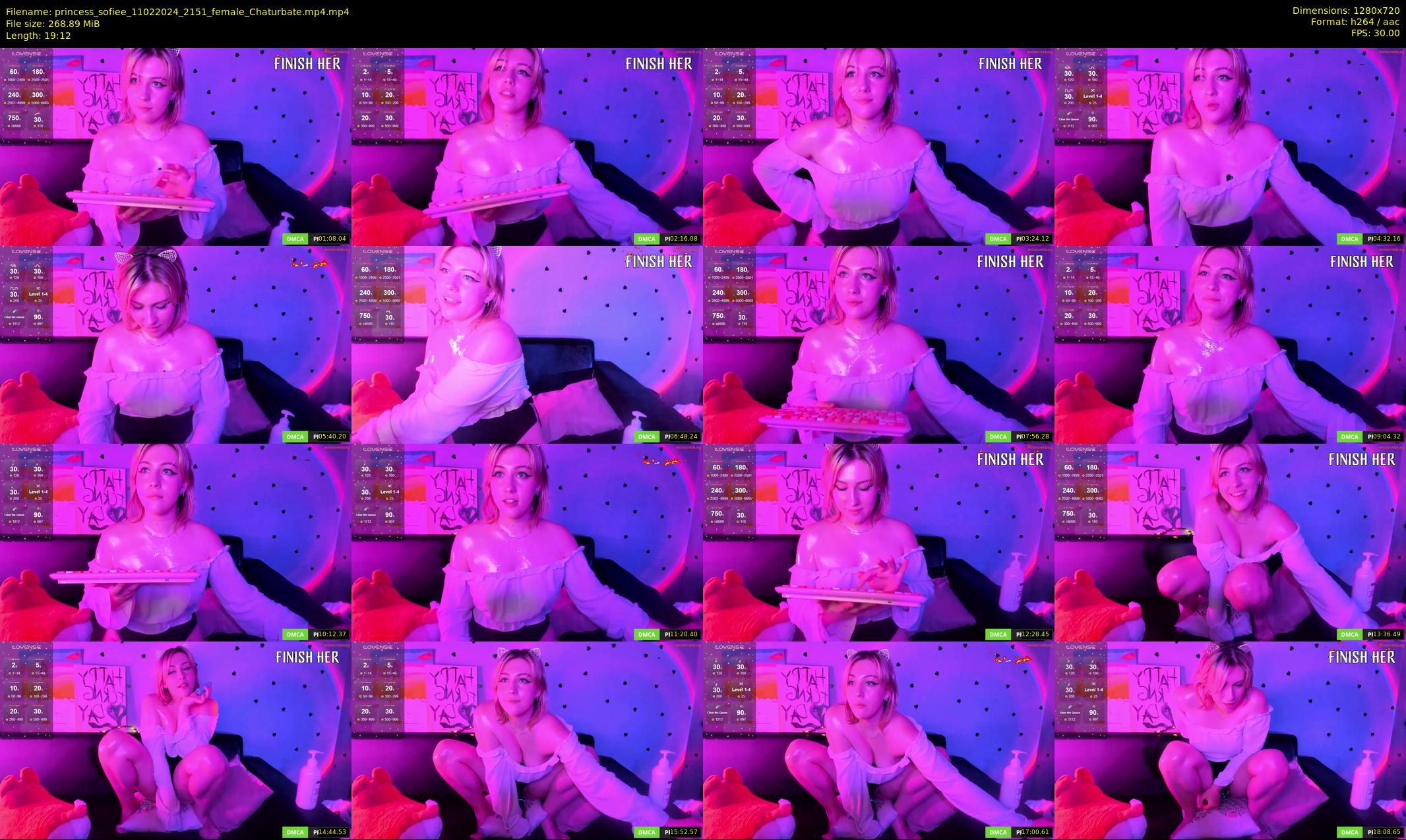 princess_sofiee — 20 minute Chaturbate female cam show recording, 720p, Feb 11, 2024