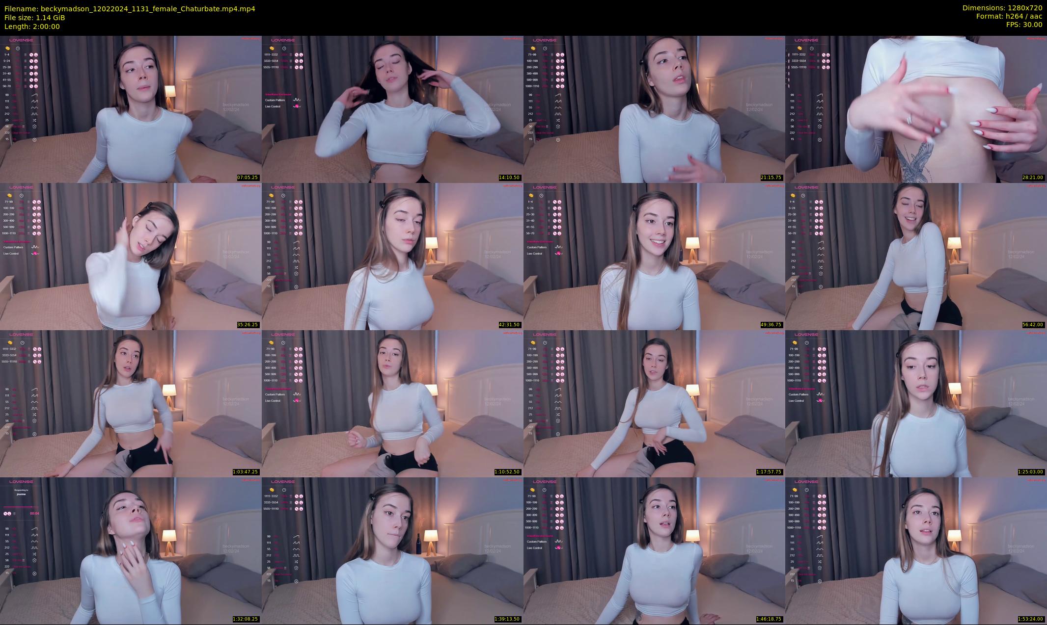 beckymadson — 120 minute Chaturbate female cam show recording, 720p, Feb 12, 2024