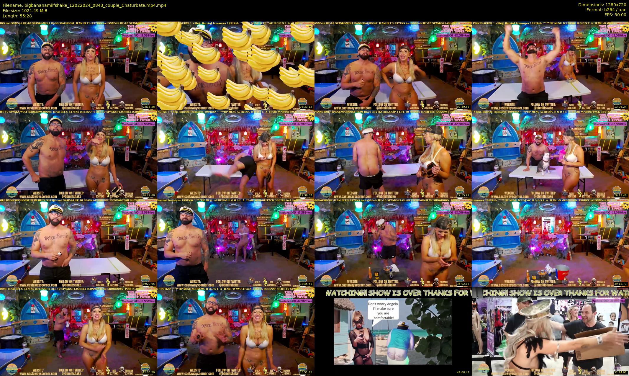 bigbananamilfshake — 56 minute Chaturbate couple cam show recording, 720p, Feb 12, 2024