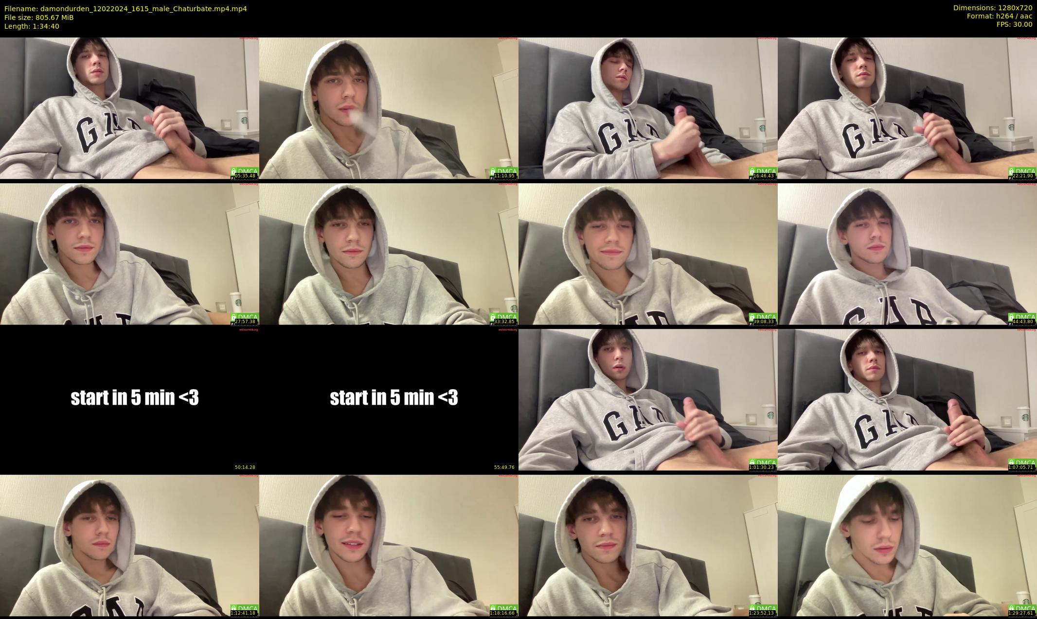 damondurden — 95 minute Chaturbate male cam show recording, 720p, Feb 12, 2024