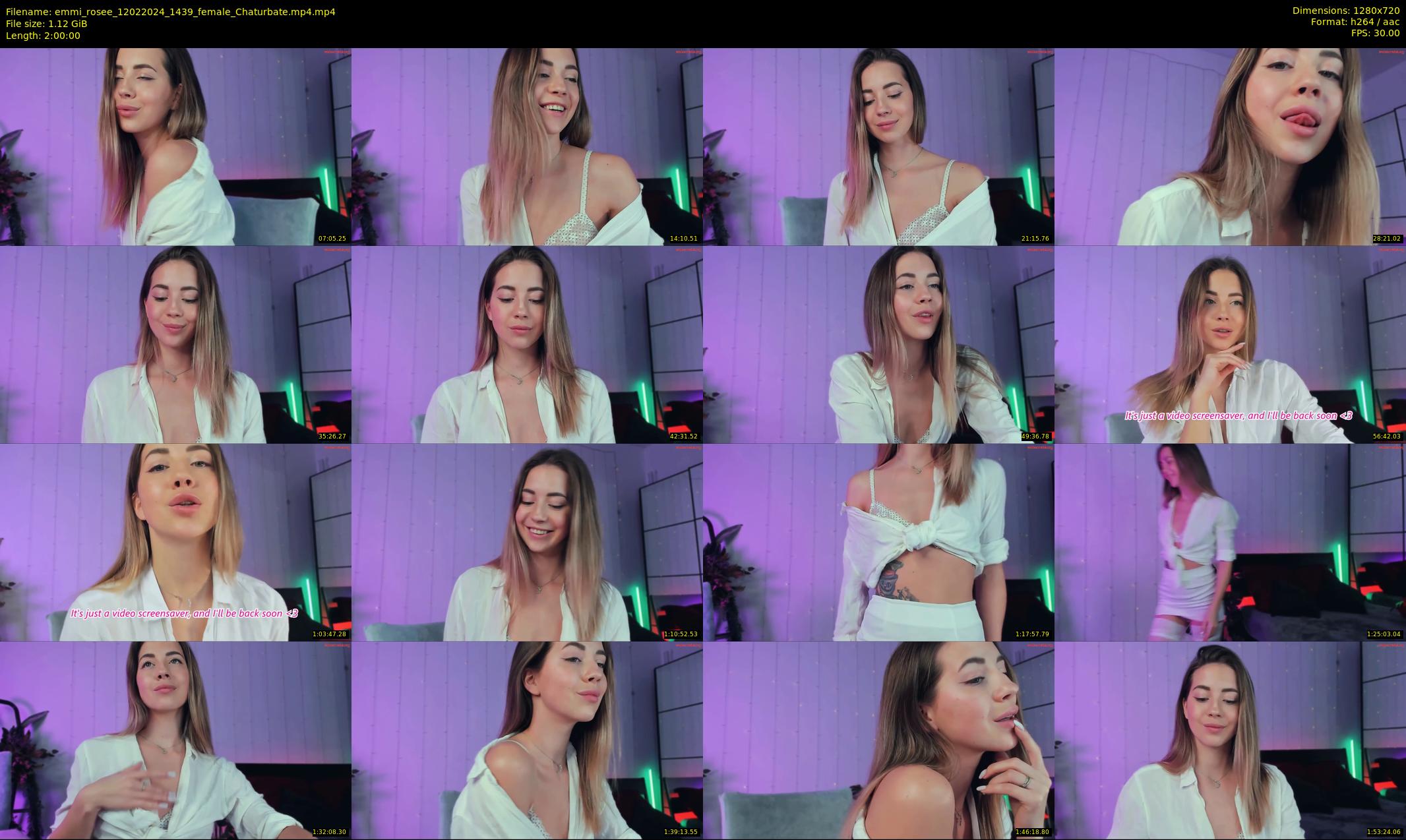 emmi_rosee — 120 minute Chaturbate female cam show recording, 720p, Feb 12, 2024