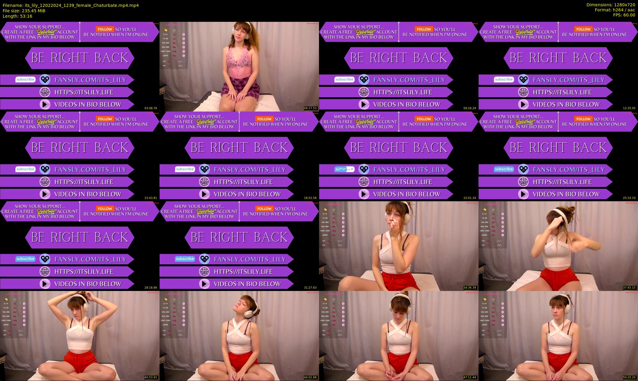 its_lily — 54 minute Chaturbate female cam show recording, 720p, Feb 12, 2024