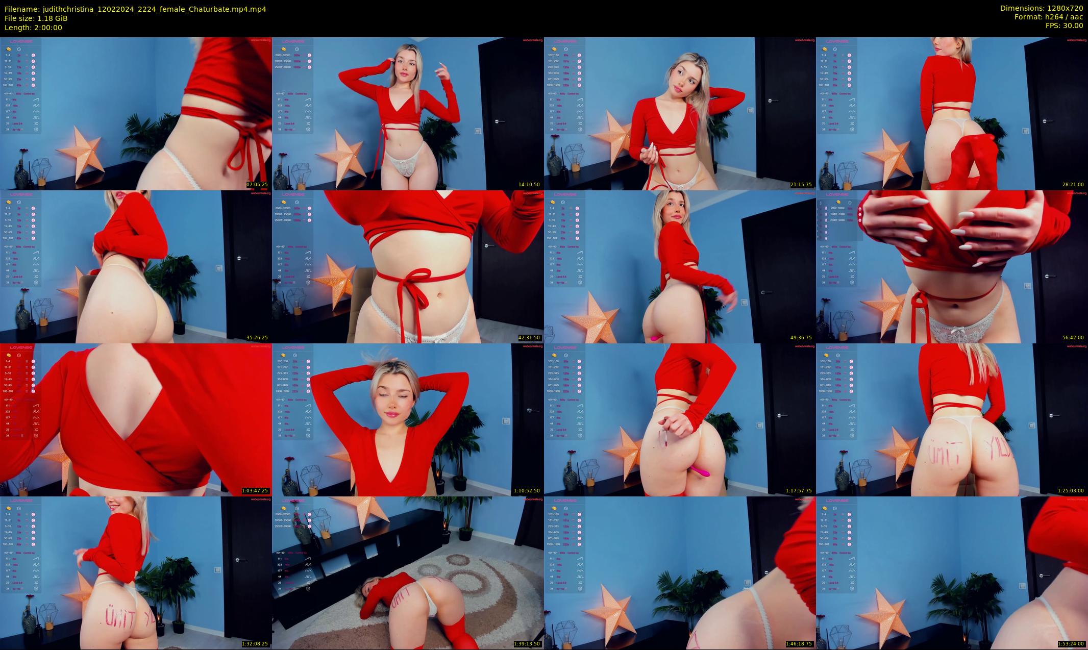 judithchristina — 120 minute Chaturbate female cam show recording, 720p, Feb 12, 2024
