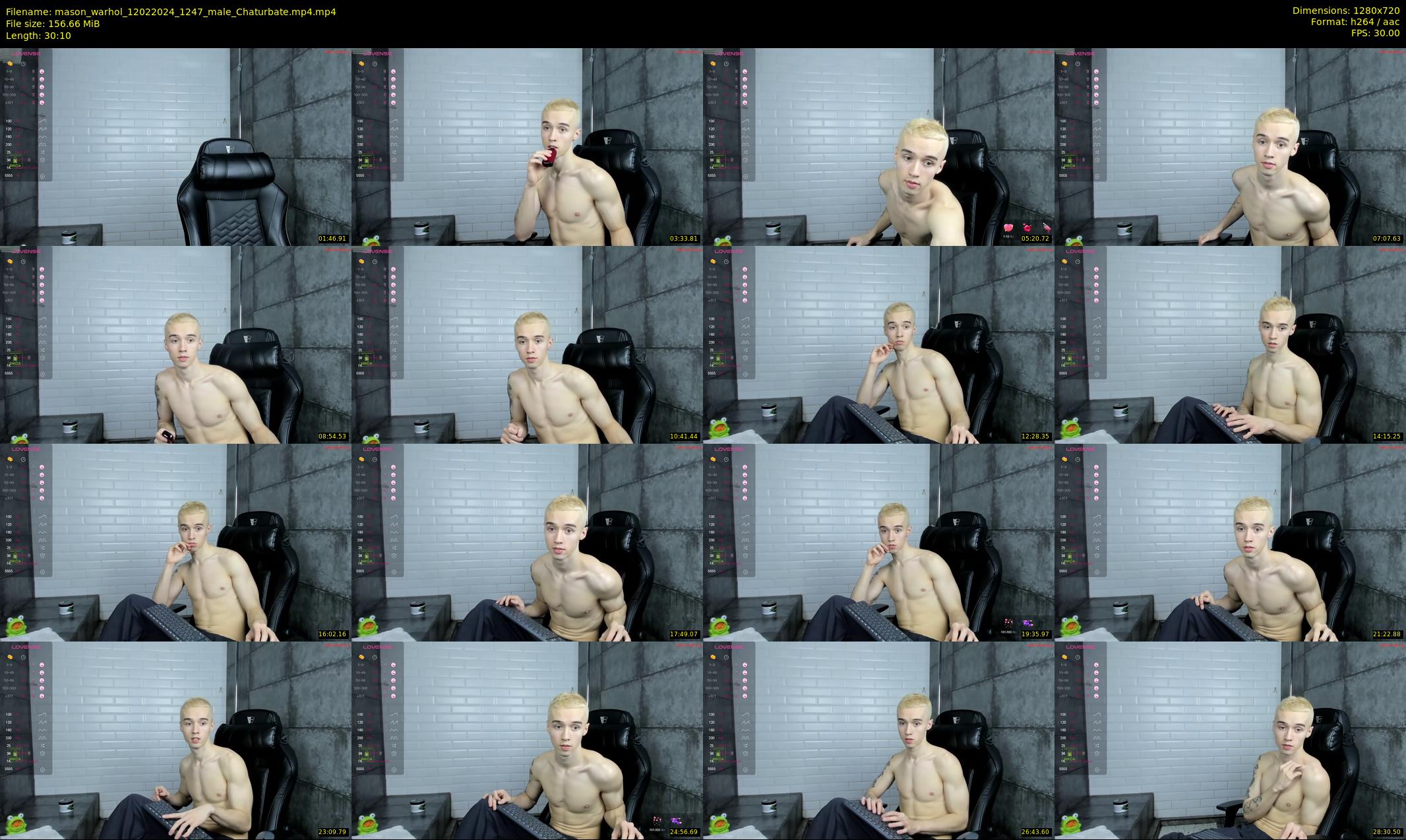 mason_warhol — 31 minute Chaturbate male cam show recording, 720p, Feb 12, 2024