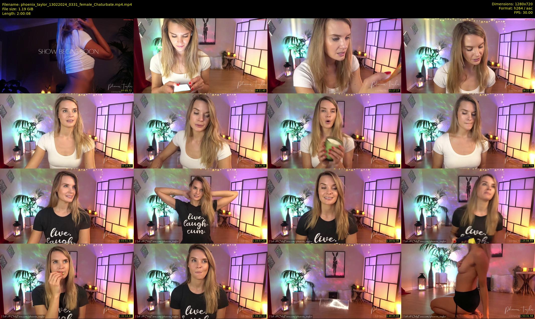 phoenix_taylor — 121 minute Chaturbate female cam show recording, 720p, Feb 13, 2024