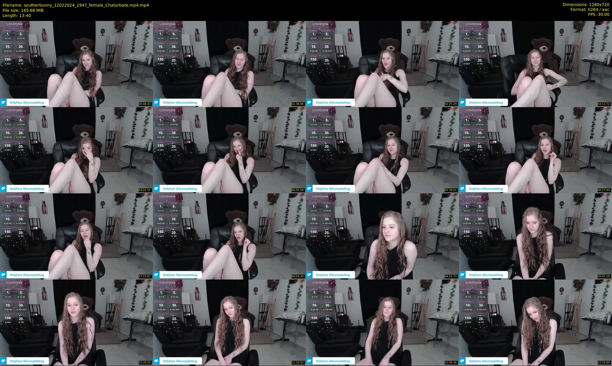 southerbunny — 14 minute Chaturbate female cam show recording, 720p, Feb 12, 2024
