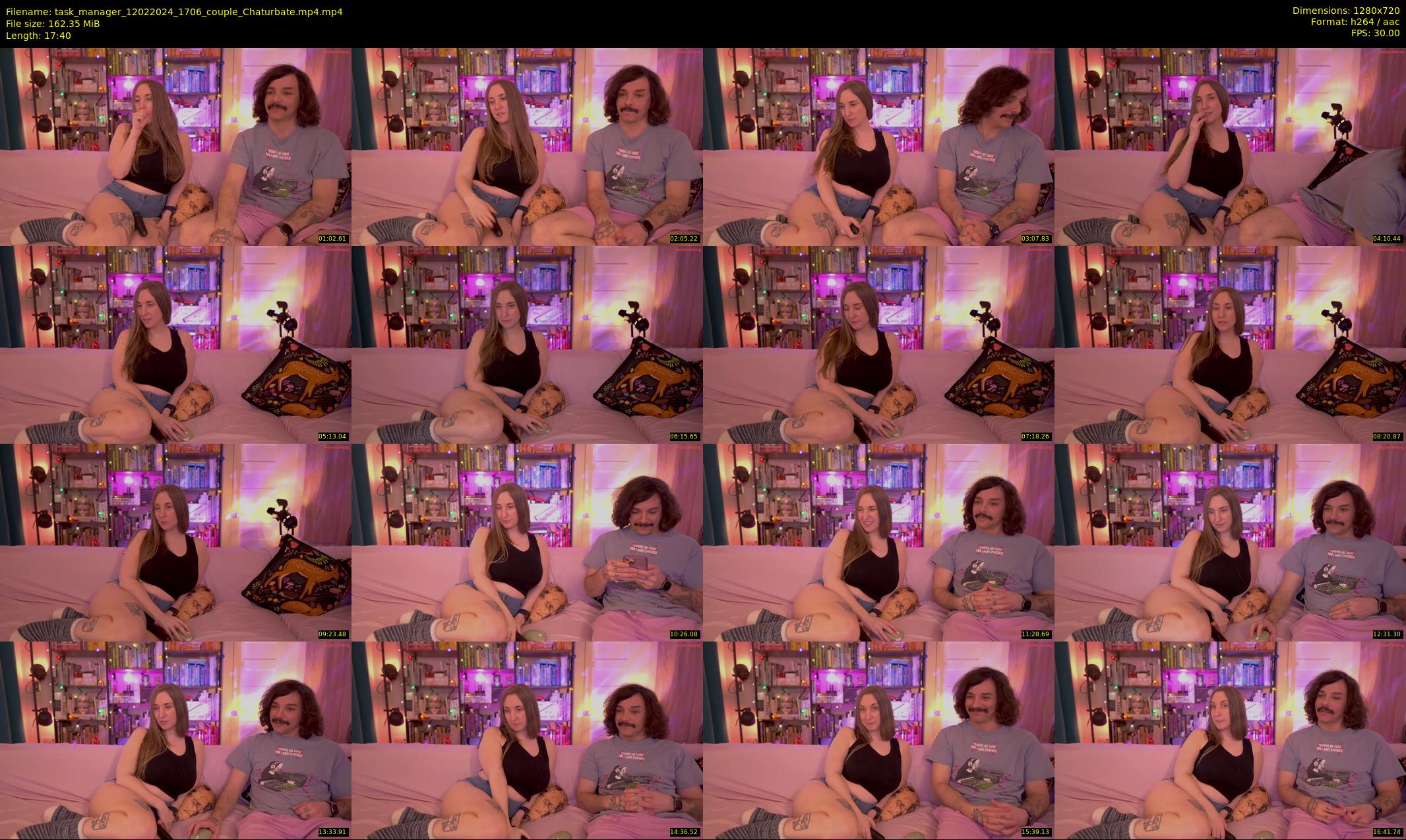 task_manager — 18 minute Chaturbate couple cam show recording, 720p, Feb 12, 2024