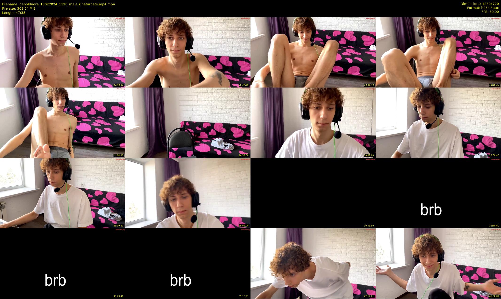 denobluora — 48 minute Chaturbate male cam show recording, 720p, Feb 13, 2024