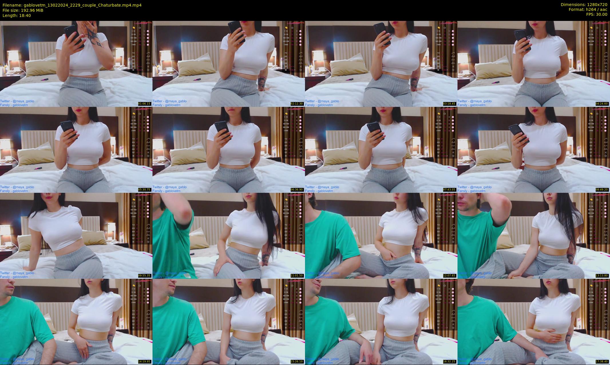 gablovetm — 19 minute Chaturbate couple cam show recording, 720p, Feb 13, 2024