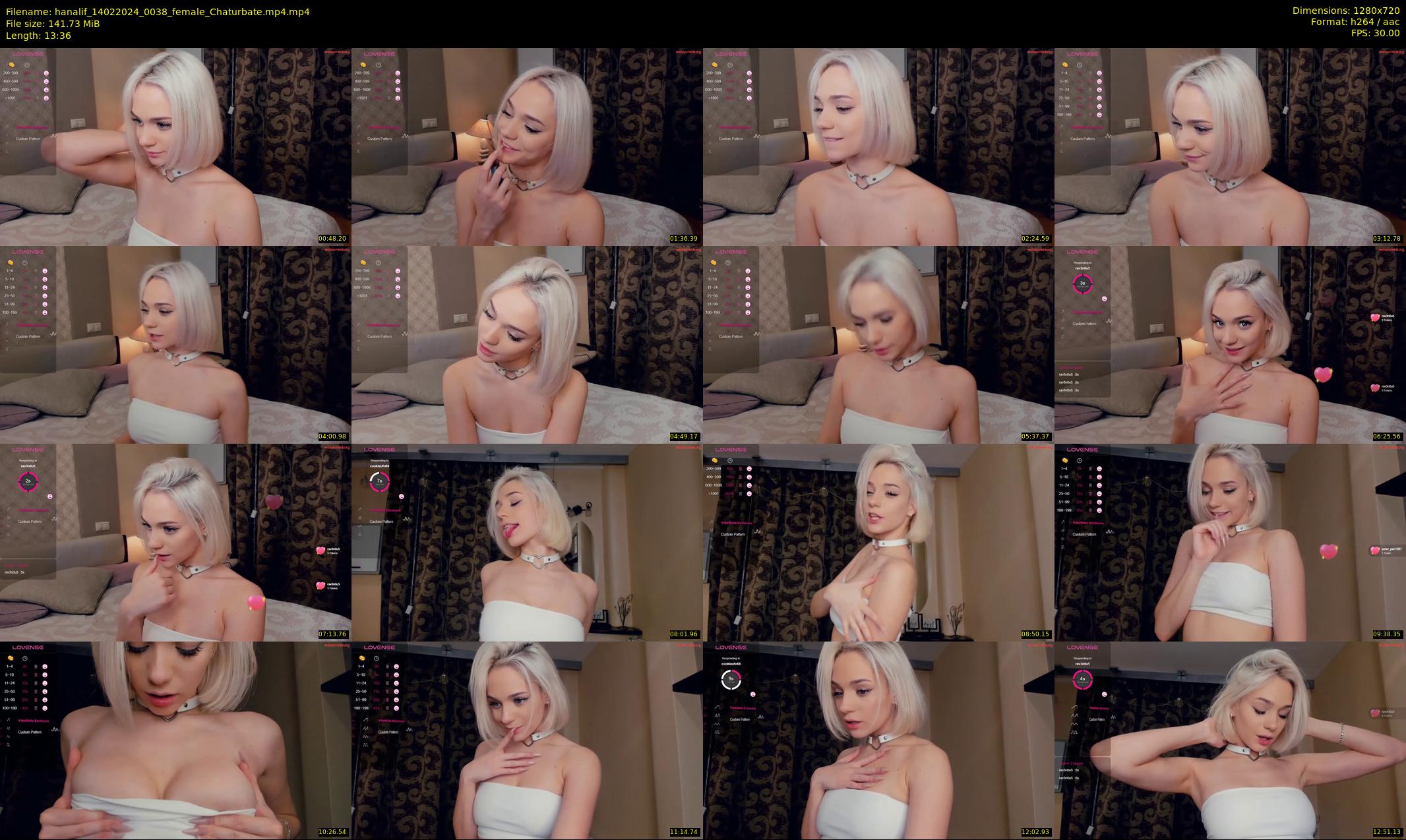 hanalif — 14 minute Chaturbate female cam show recording, 720p, Feb 14, 2024