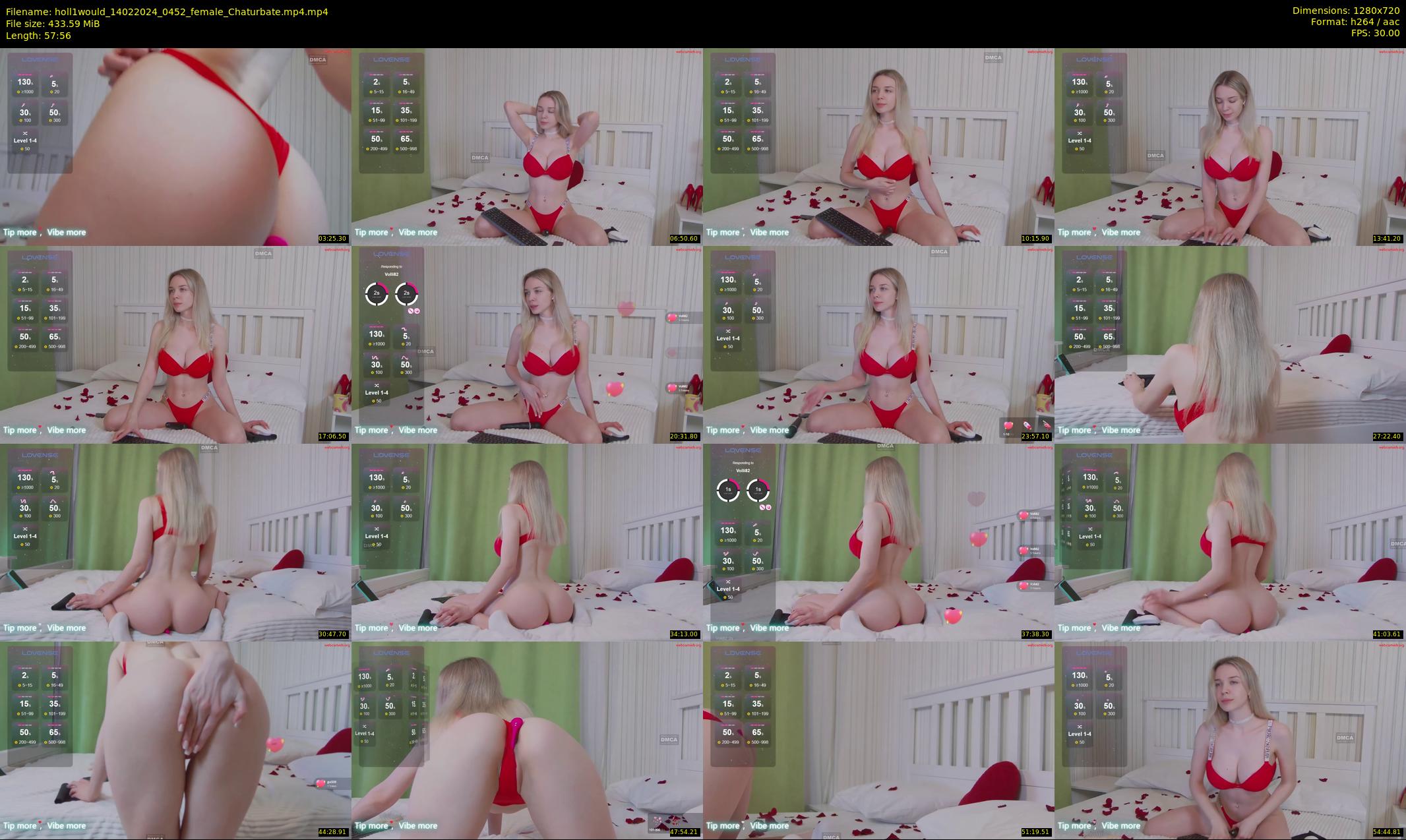holl1would — 58 minute Chaturbate female cam show recording, 720p, Feb 14, 2024