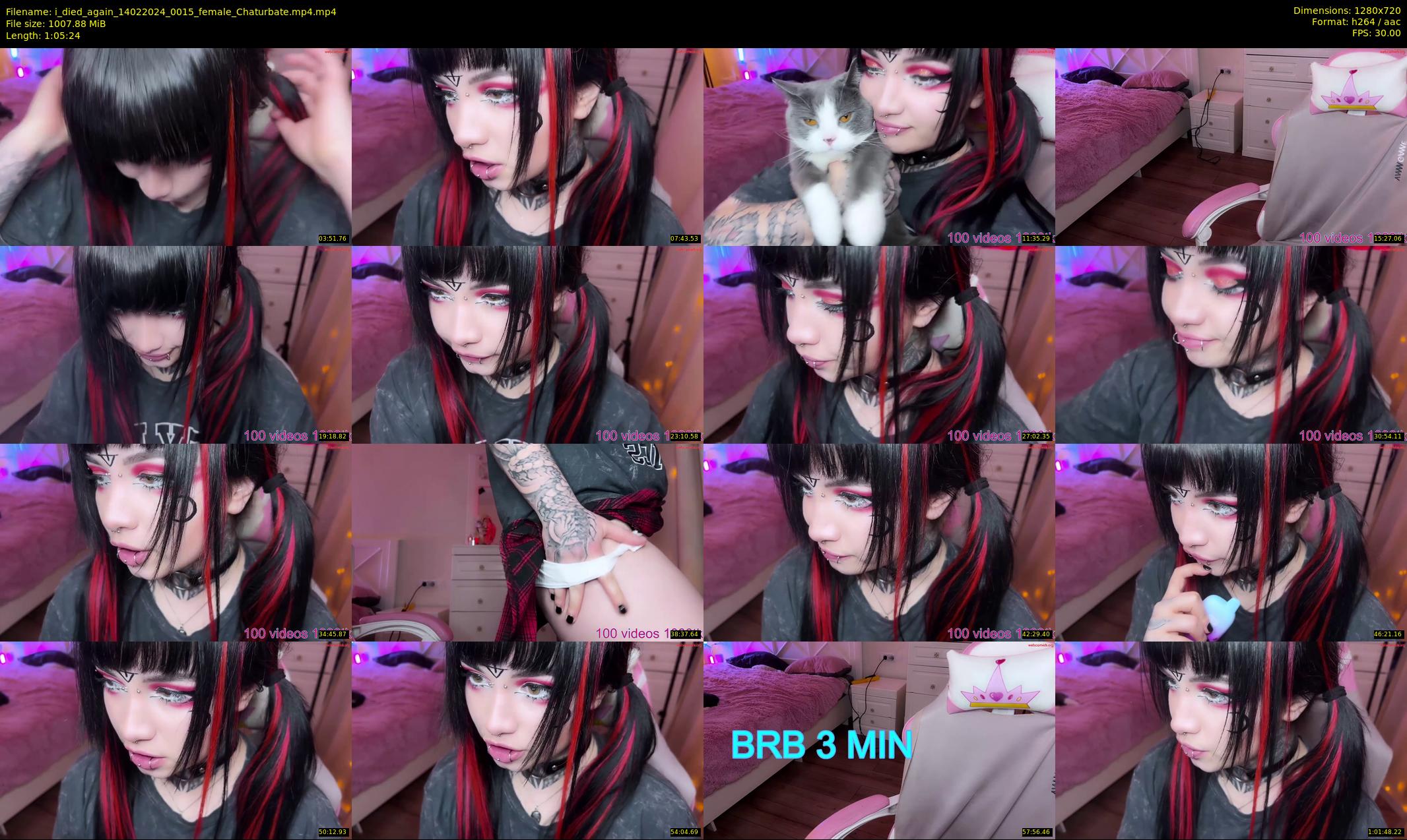 i_died_again — 66 minute Chaturbate female cam show recording, 720p, Feb 14, 2024