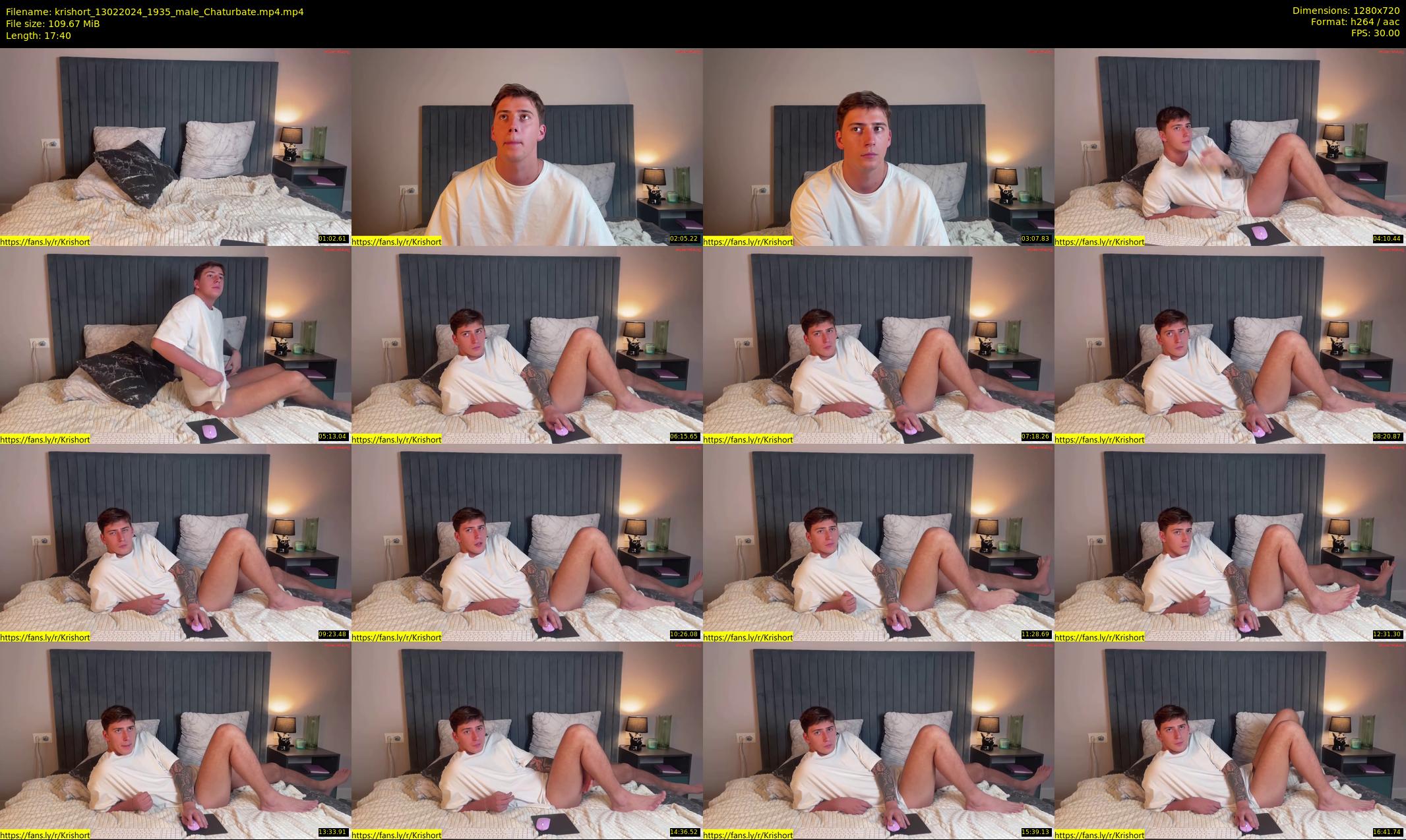 krishort — 18 minute Chaturbate male cam show recording, 720p, Feb 13, 2024
