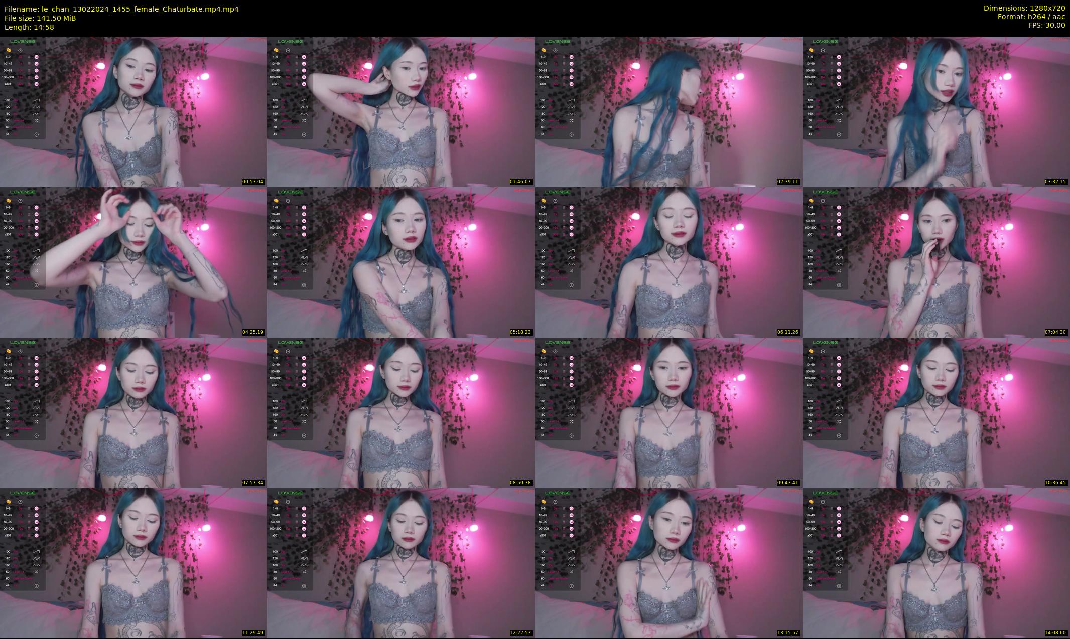 le_chan — 15 minute Chaturbate female cam show recording, 720p, Feb 13, 2024