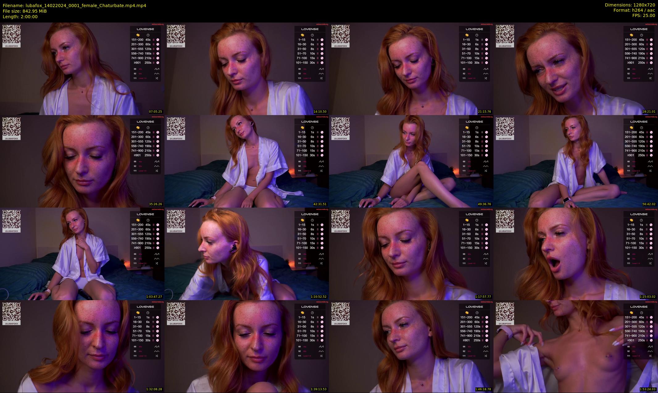 lubafox — 120 minute Chaturbate female cam show recording, 720p, Feb 14, 2024