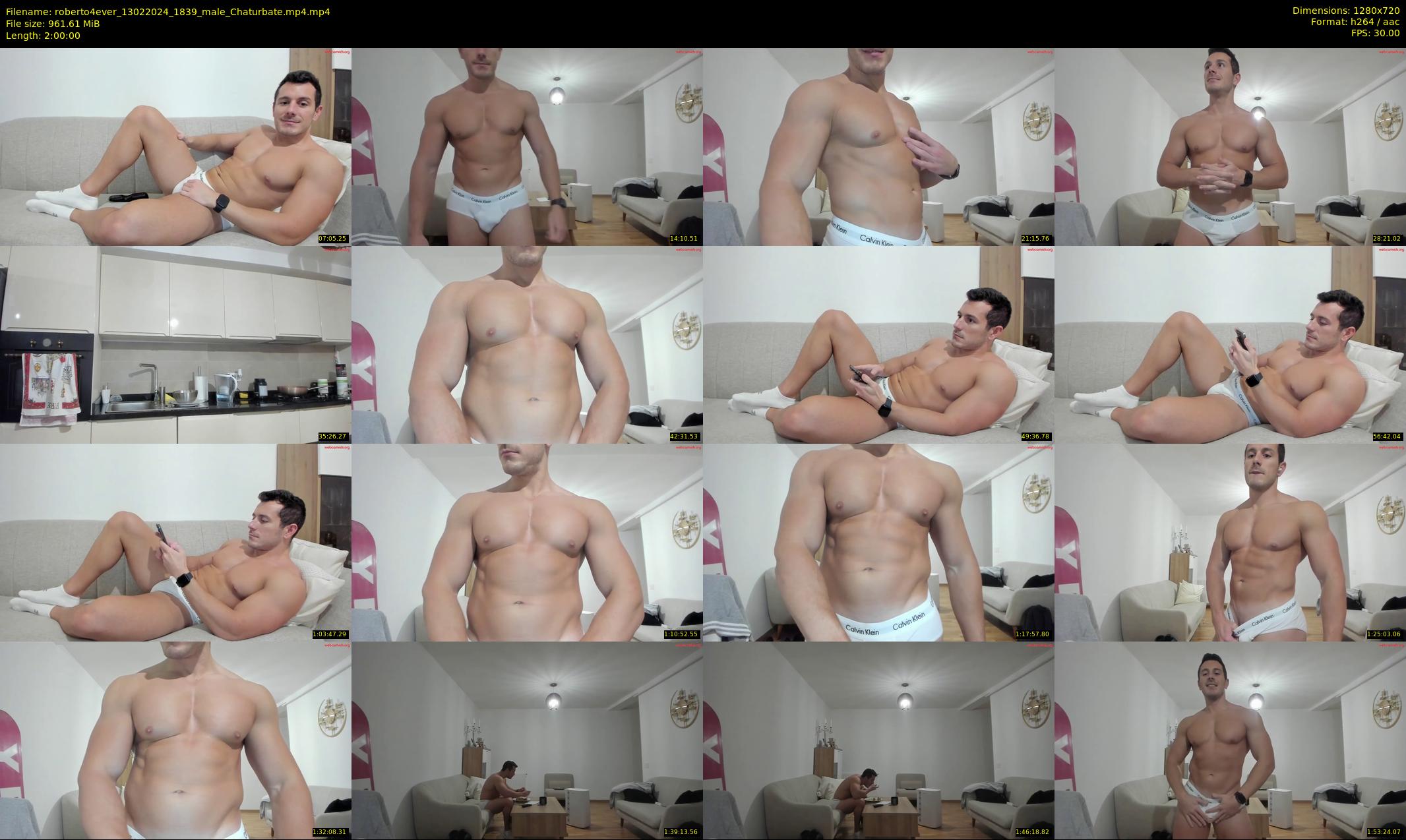 roberto4ever — 120 minute Chaturbate male cam show recording, 720p, Feb 13, 2024