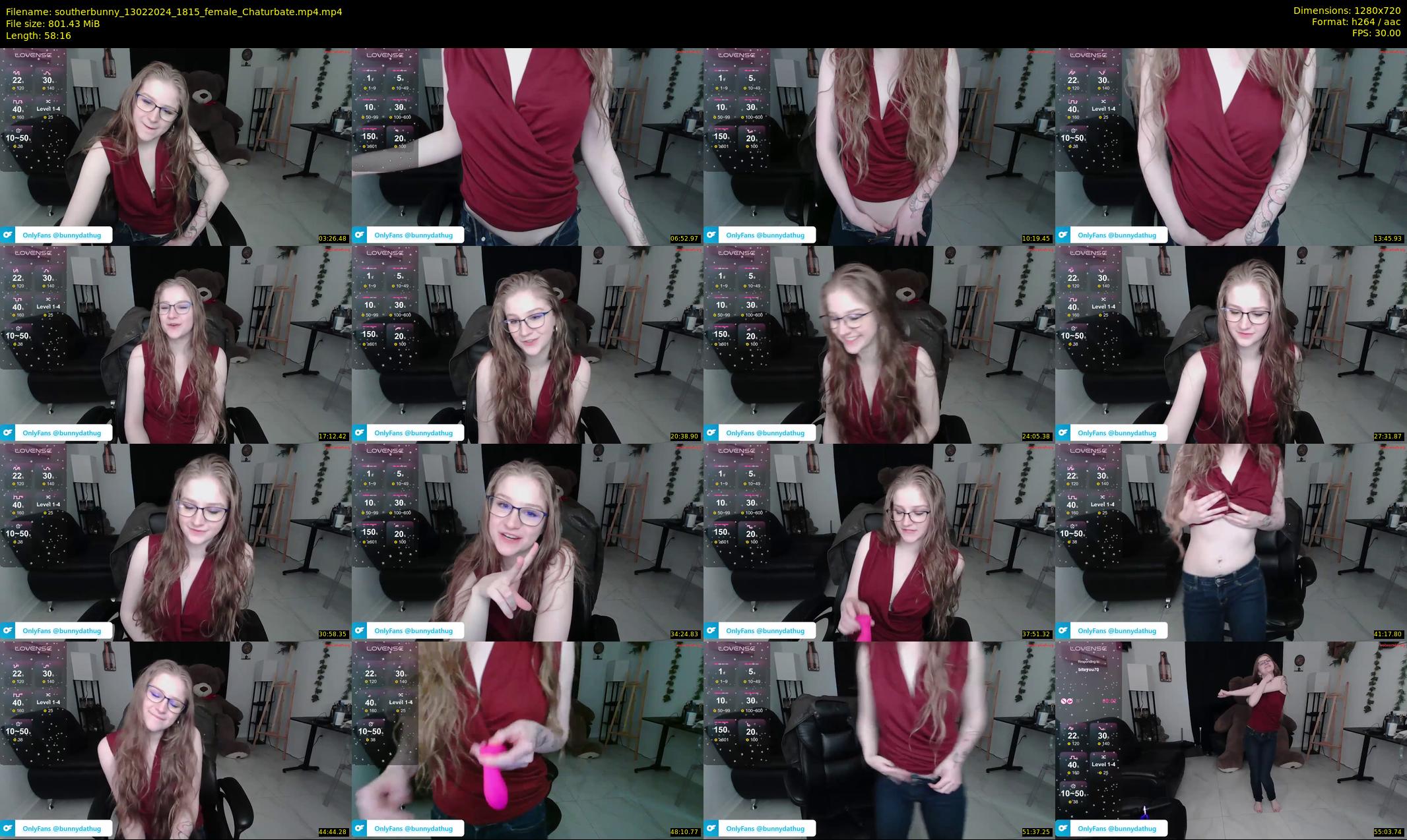 southerbunny — 59 minute Chaturbate female cam show recording, 720p, Feb 13, 2024