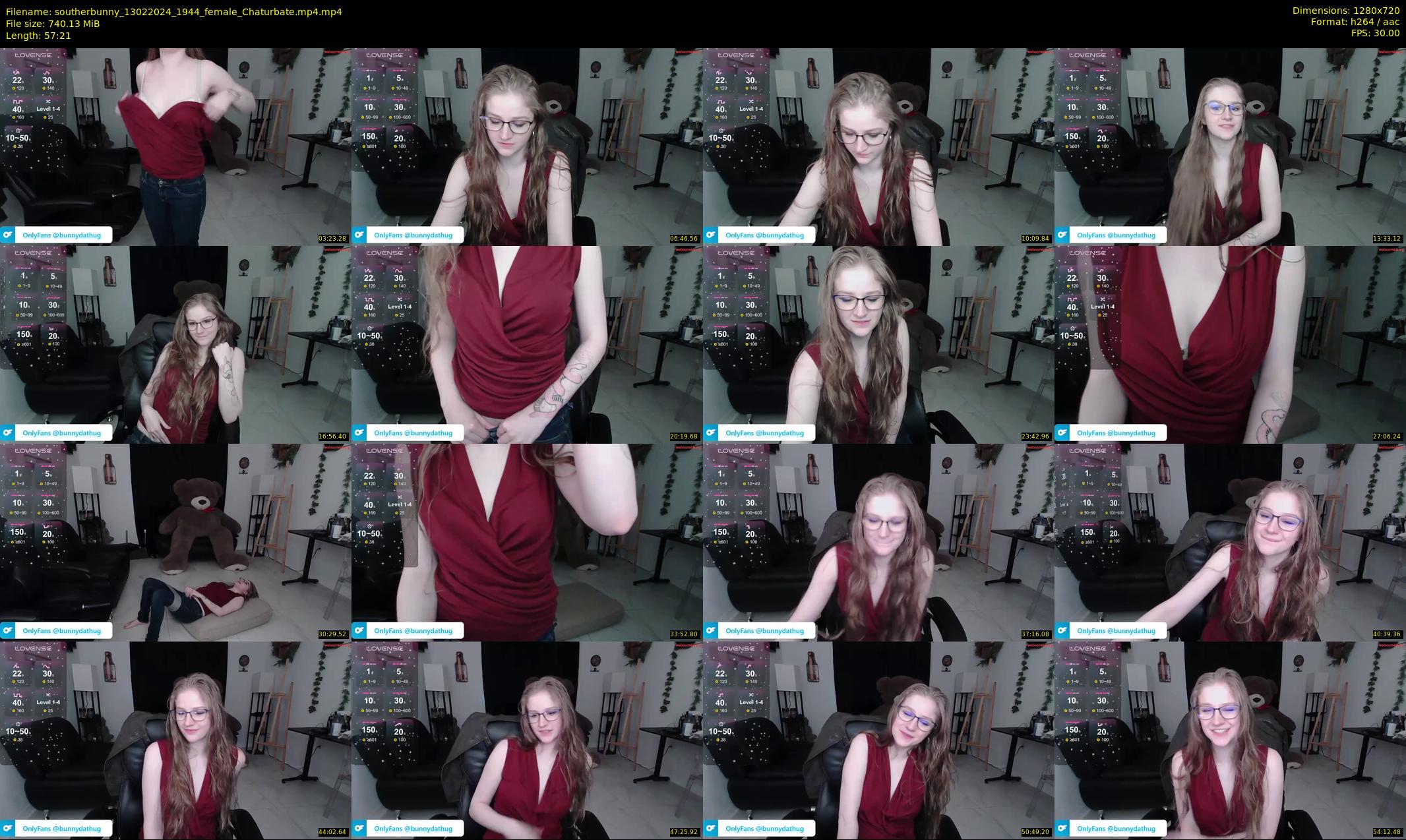 southerbunny — 58 minute Chaturbate female cam show recording, 720p, Feb 13, 2024