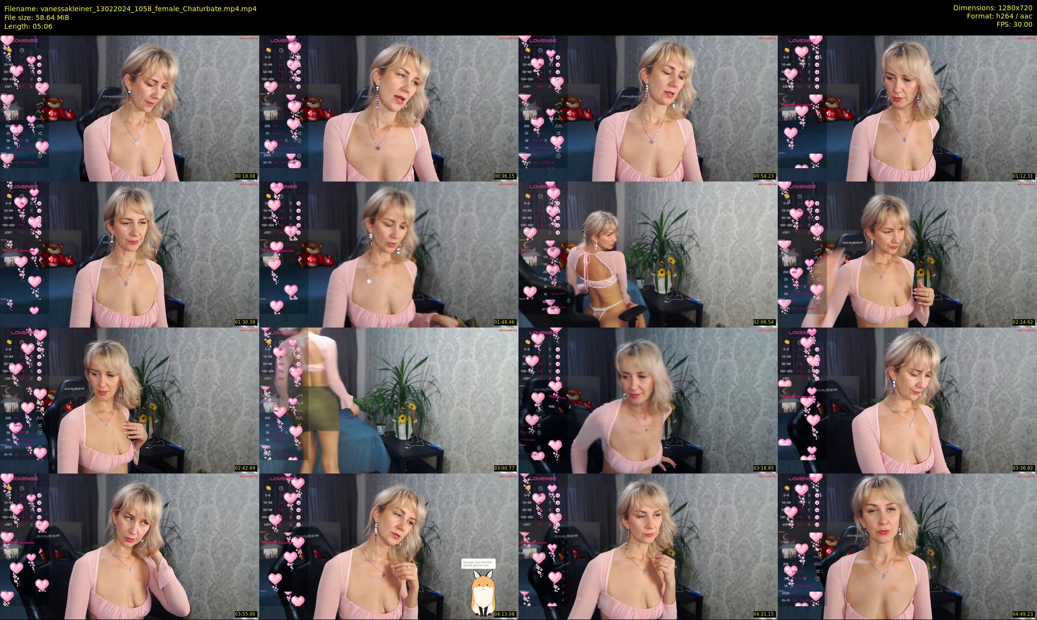 vanessakleiner — 6 minute Chaturbate female cam show recording, 720p, Feb 13, 2024