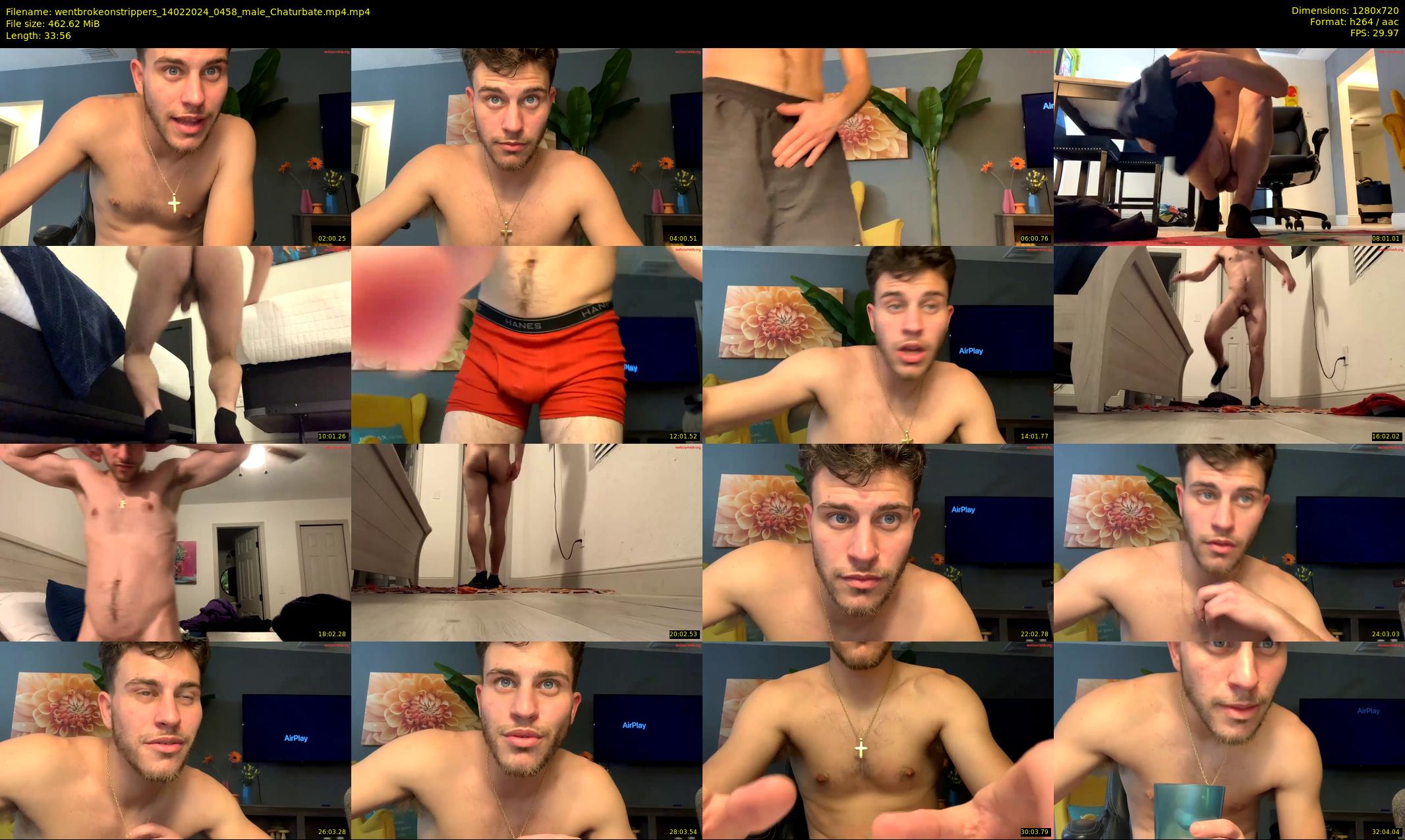 wentbrokeonstrippers — 34 minute Chaturbate male cam show recording, 720p, Feb 14, 2024