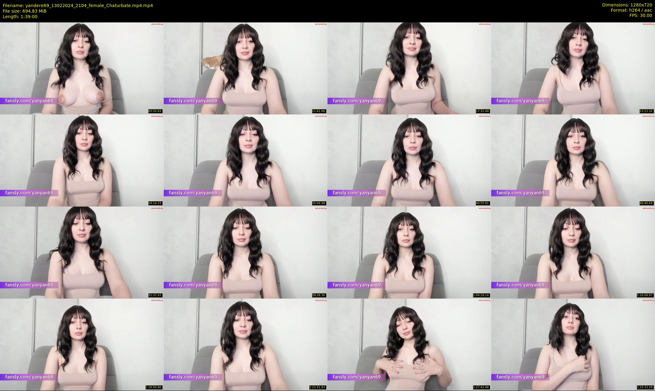 yandere69 — 99 minute Chaturbate female cam show recording, 720p, Feb 13, 2024